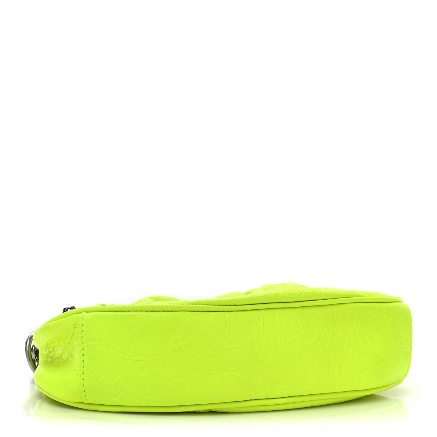 Agneau Arena Le Cagole Chain Shoulder Bag XS Fluo Yellow