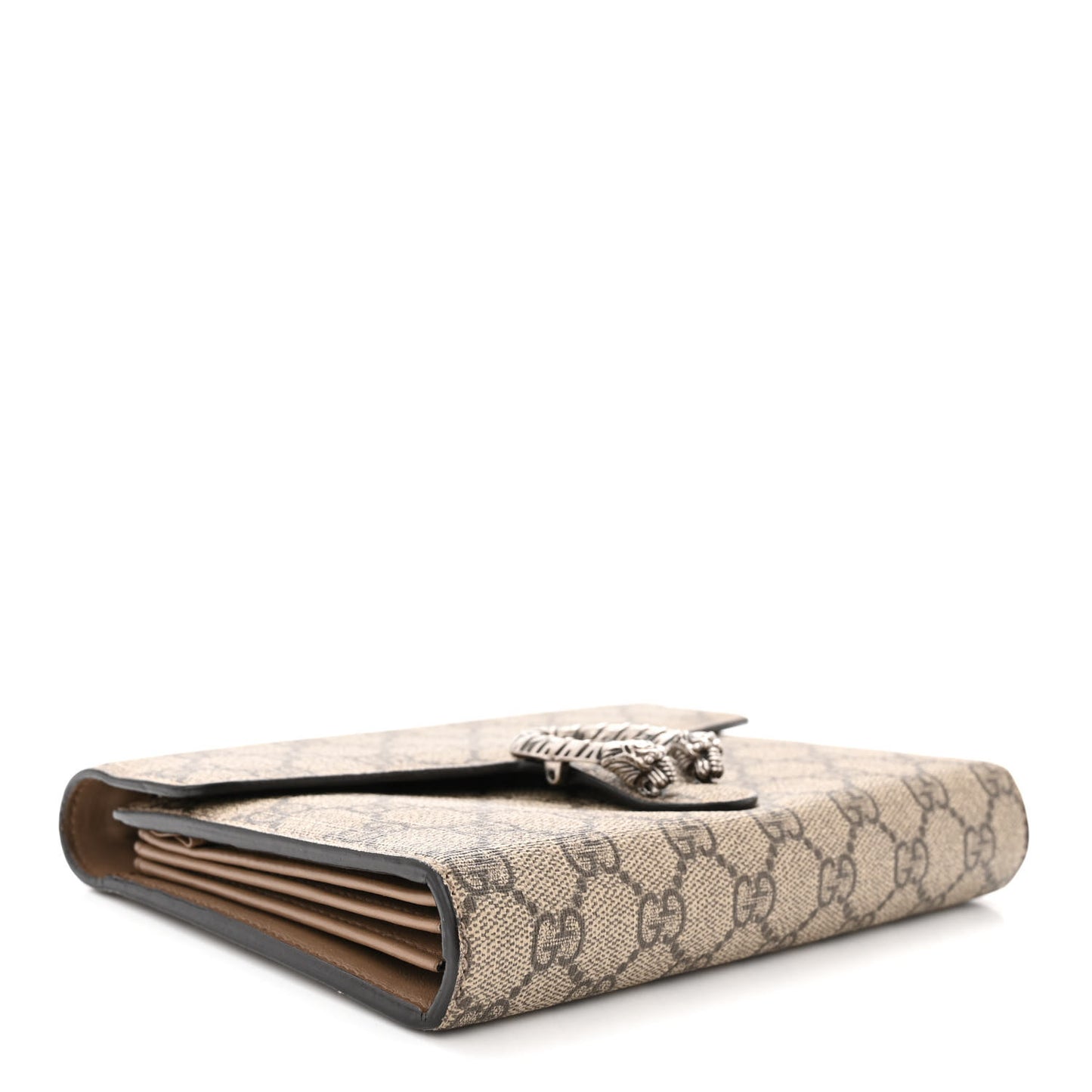 GG Supreme Monogram Mini Dionysus Chain Wallet Beige Taupe