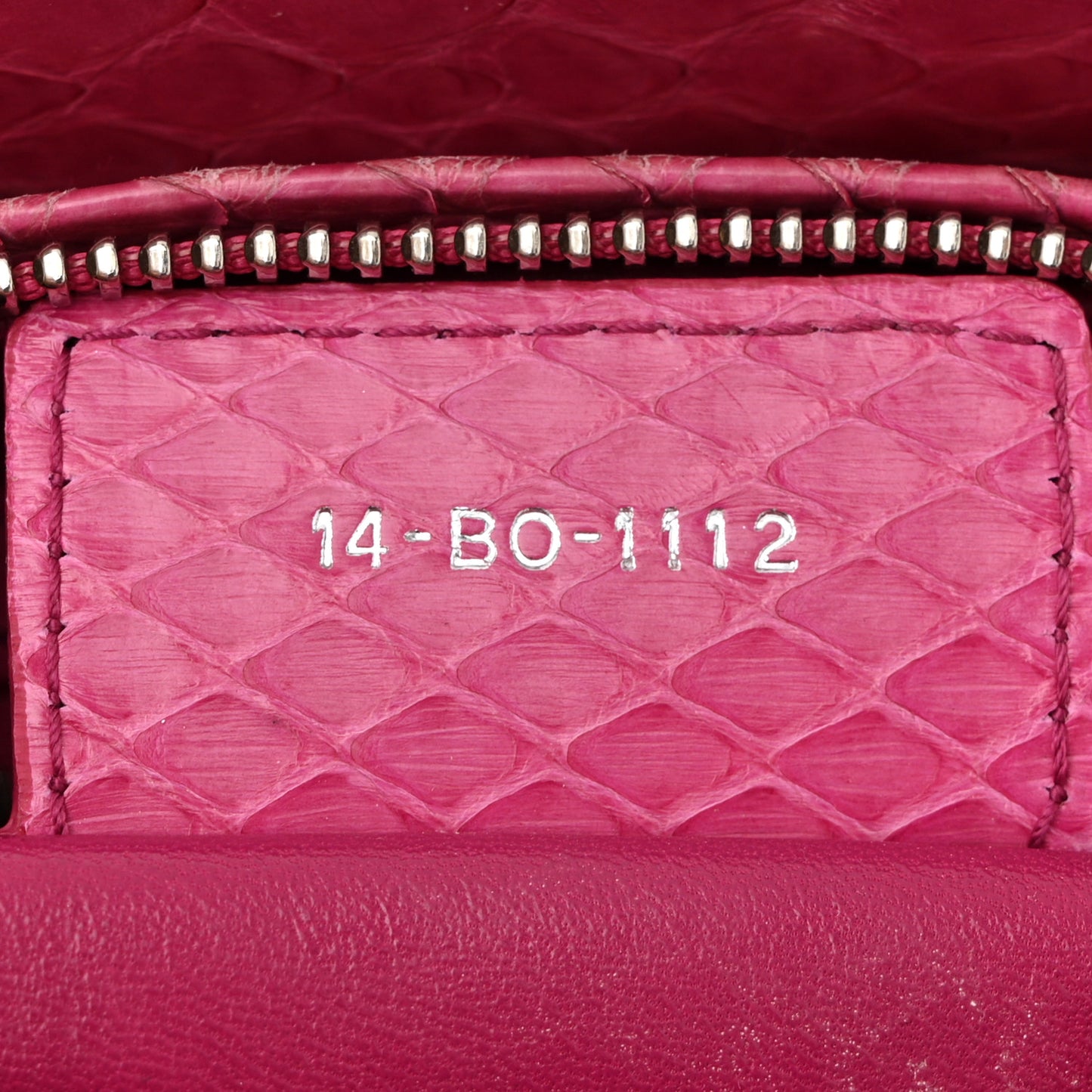 Snakeskin Medium Lady Dior Pink