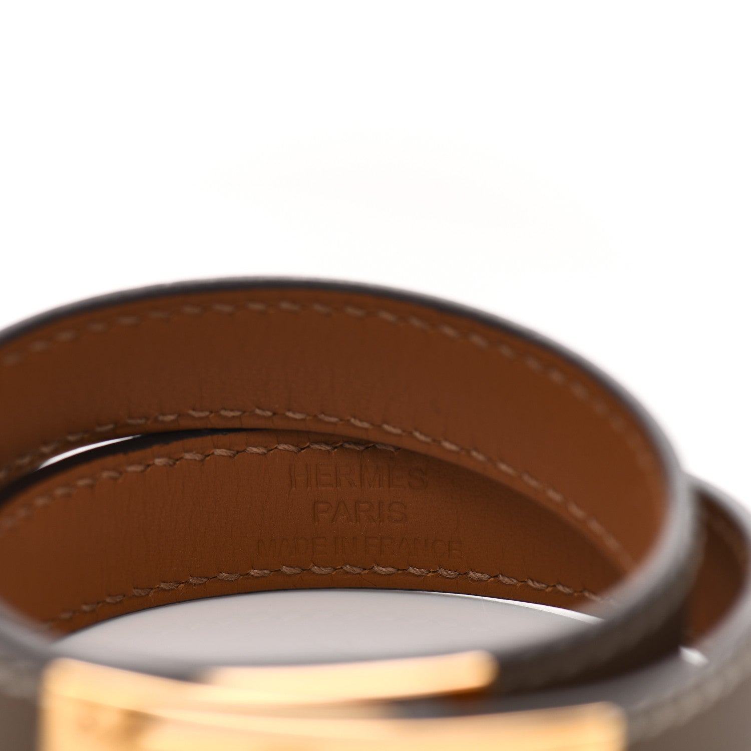 Hermes Swift Kelly Double Tour Bracelet T2 Etoupe 3 of 4
