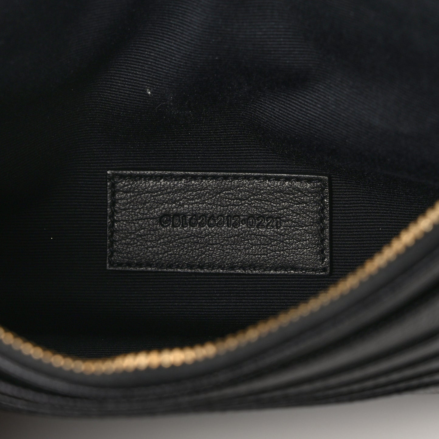 Grain De Poudre Chevron Monogram Large Bill Pouch Black