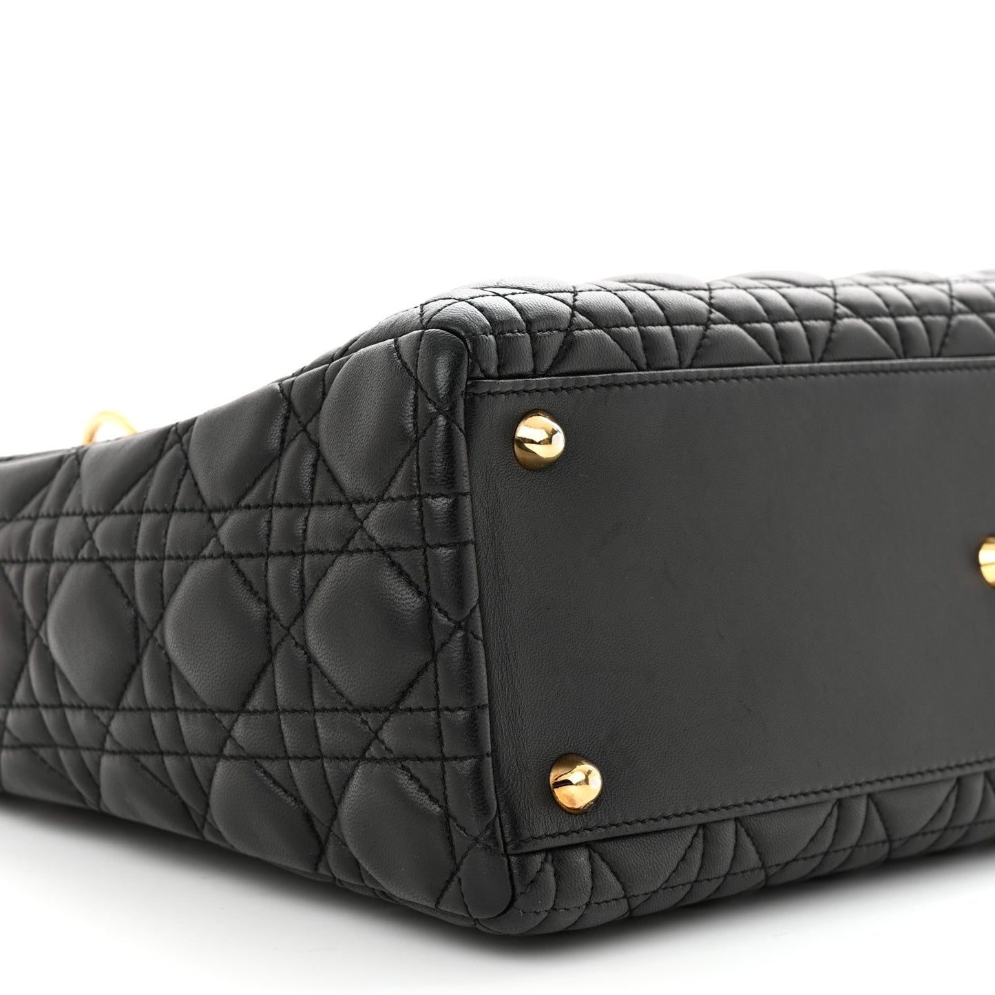Lambskin Cannage Large Lady Dior Black