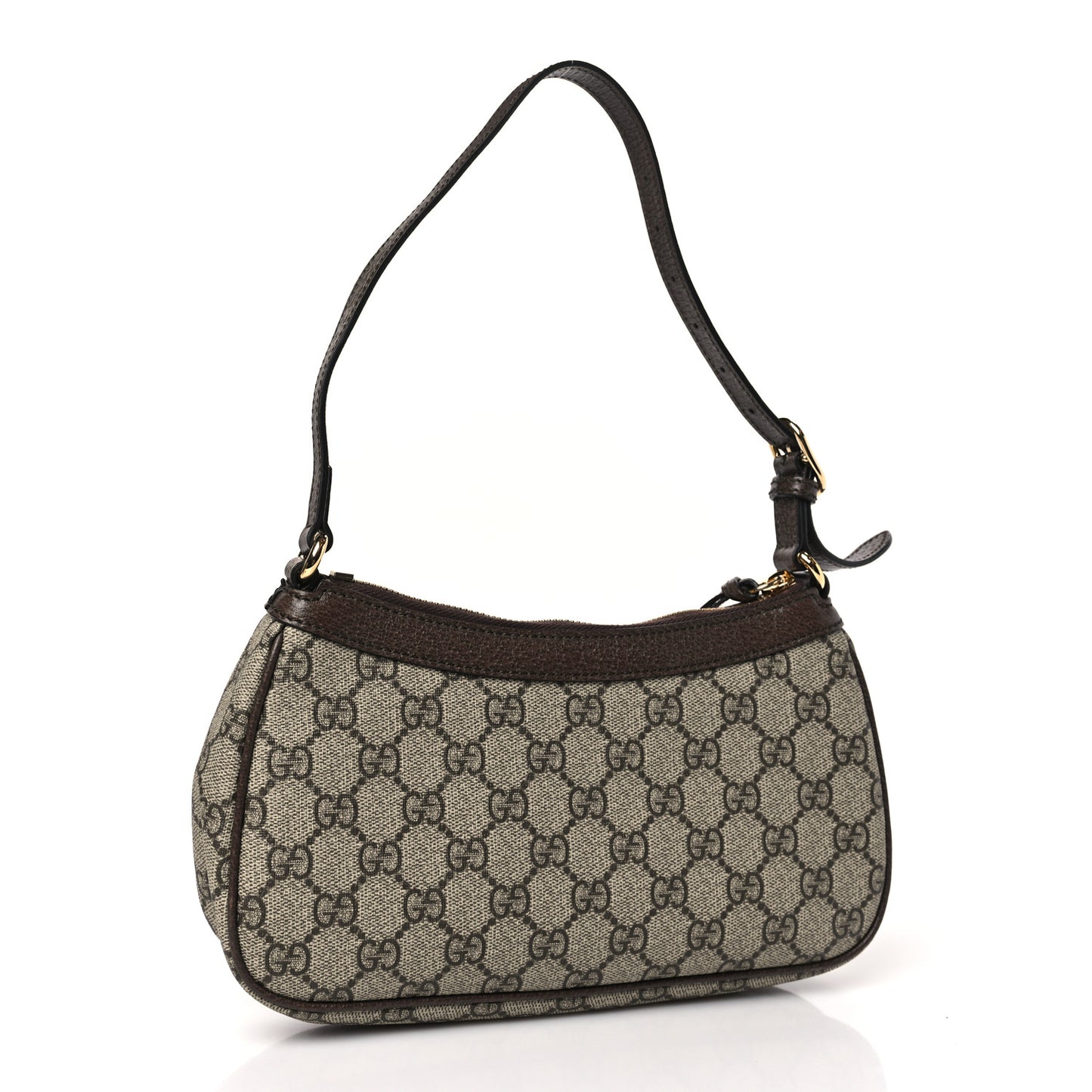 GG Supreme Monogram Textured Dollar Calfskin Small Ophidia Hobo Beige Ebony New Acero