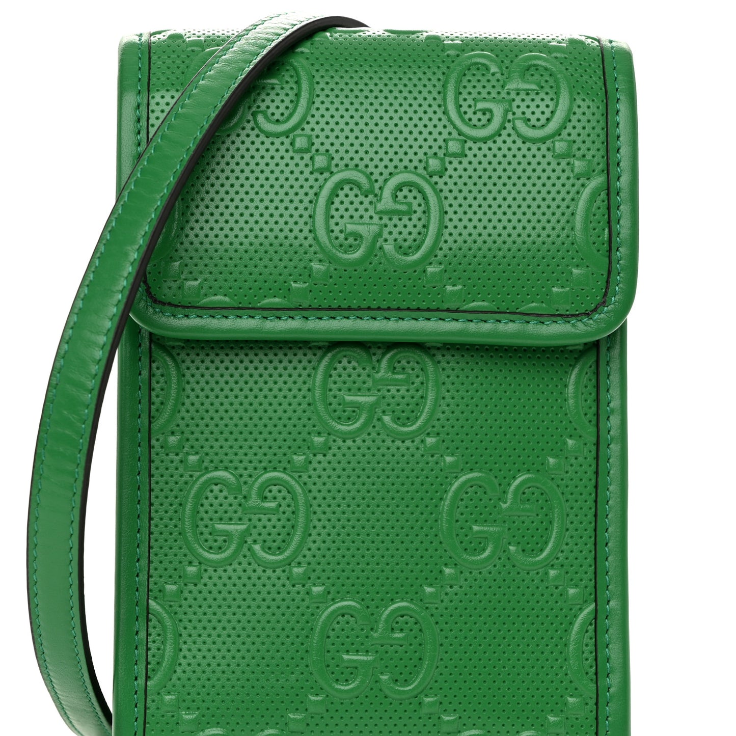 Calfskin GG Tennis Embossed Mini Crossbody Bag New Shamarock
