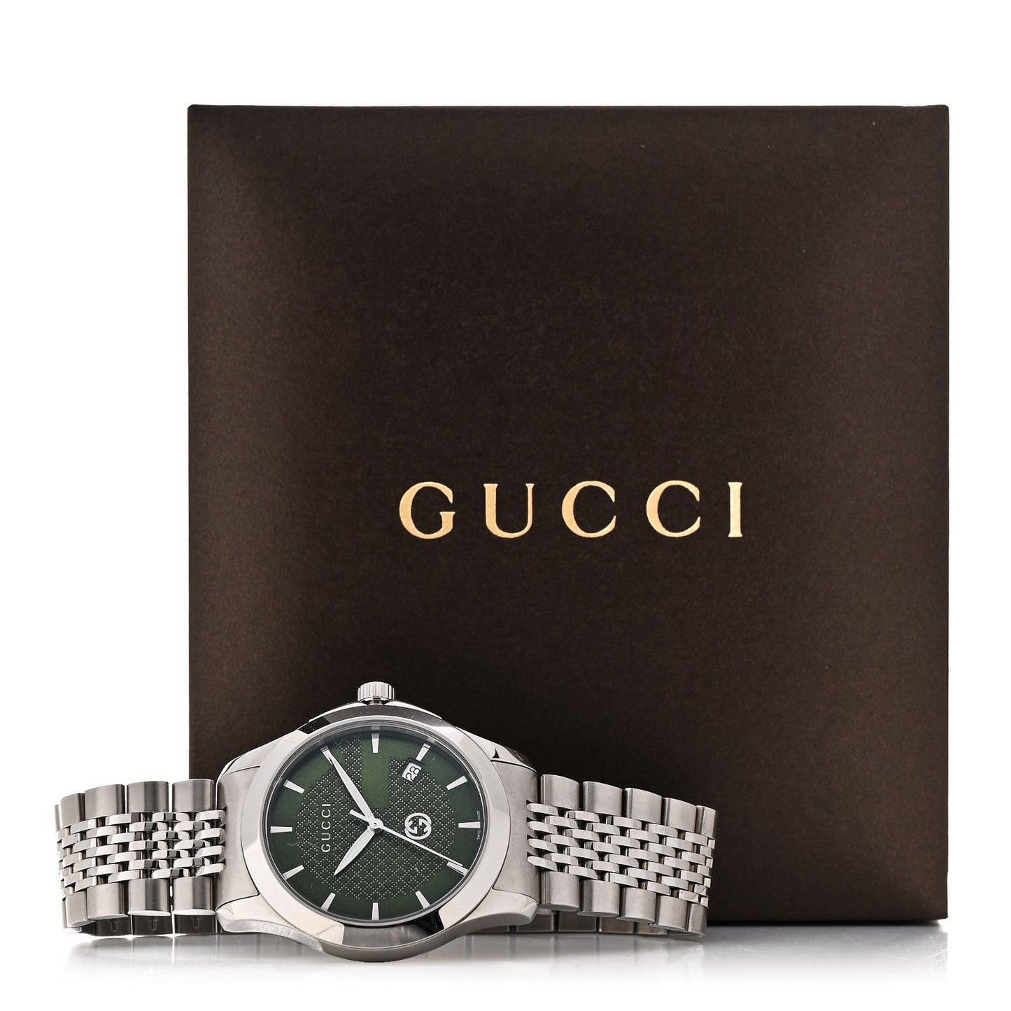 Stainless Steel 38mm G-Timeless Diamante Quartz Watch Green