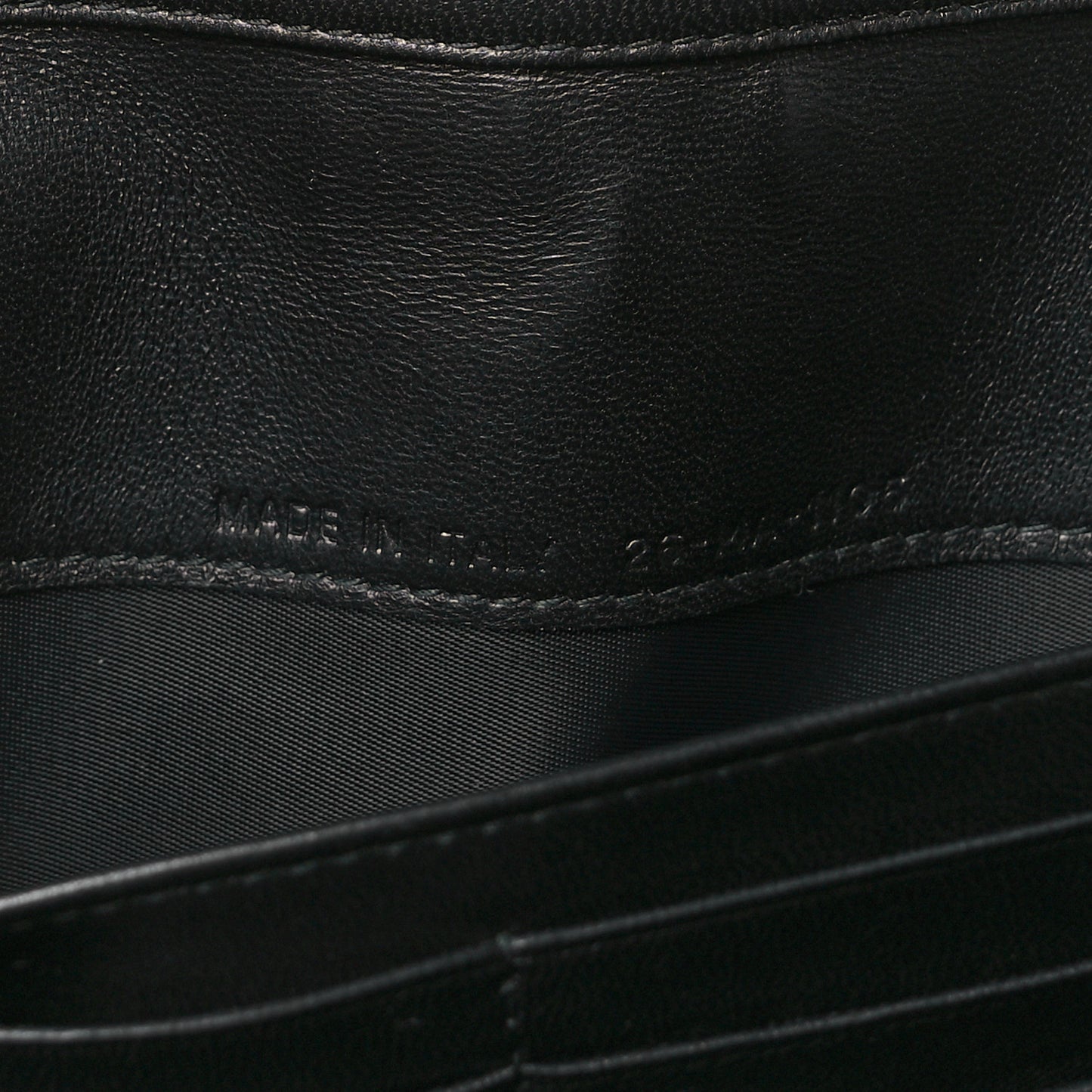 Metallic Lambskin Diorama Croisiere Chain Wallet Black