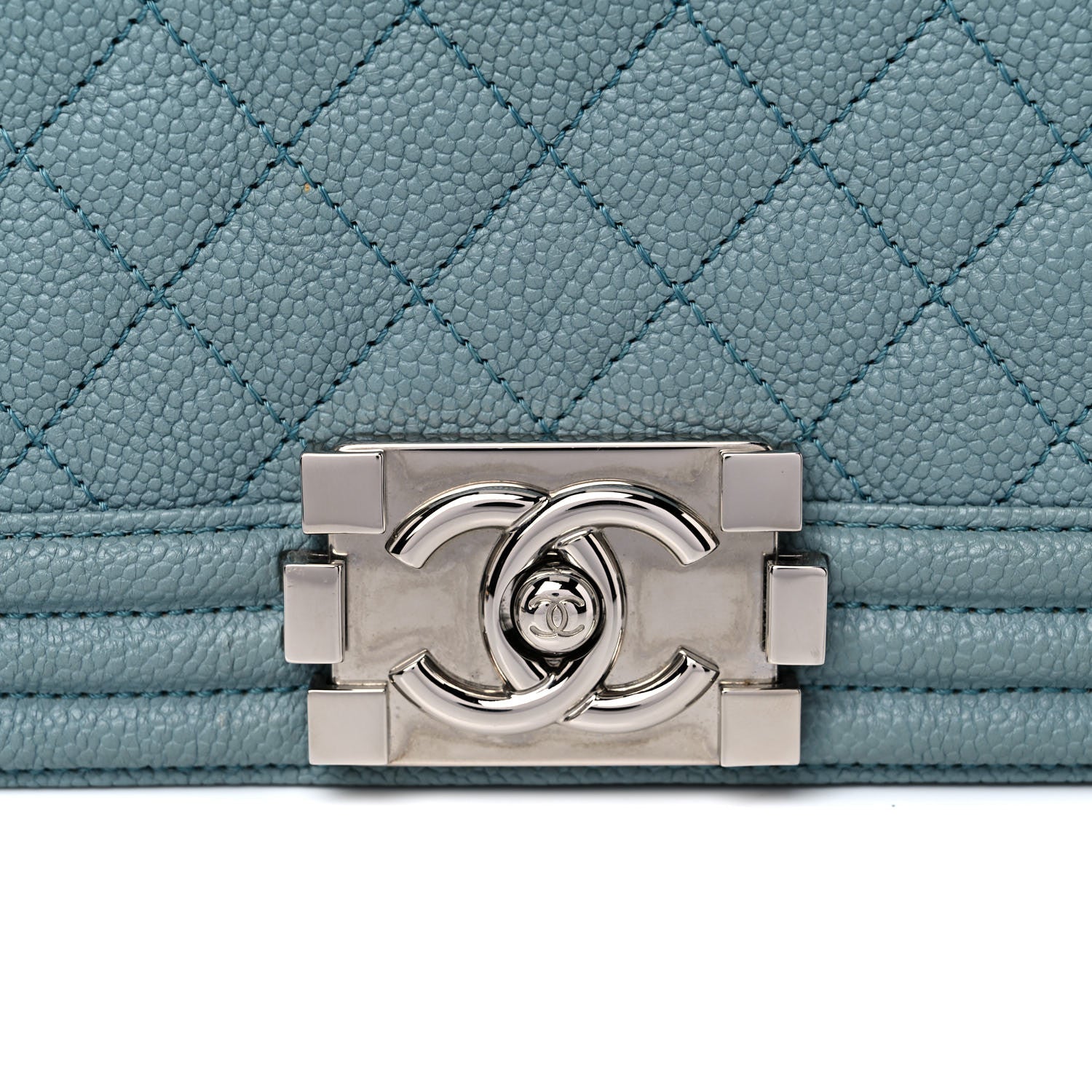 Chanel Caviar Quilted Medium Boy Flap Light Blue 9 of 9