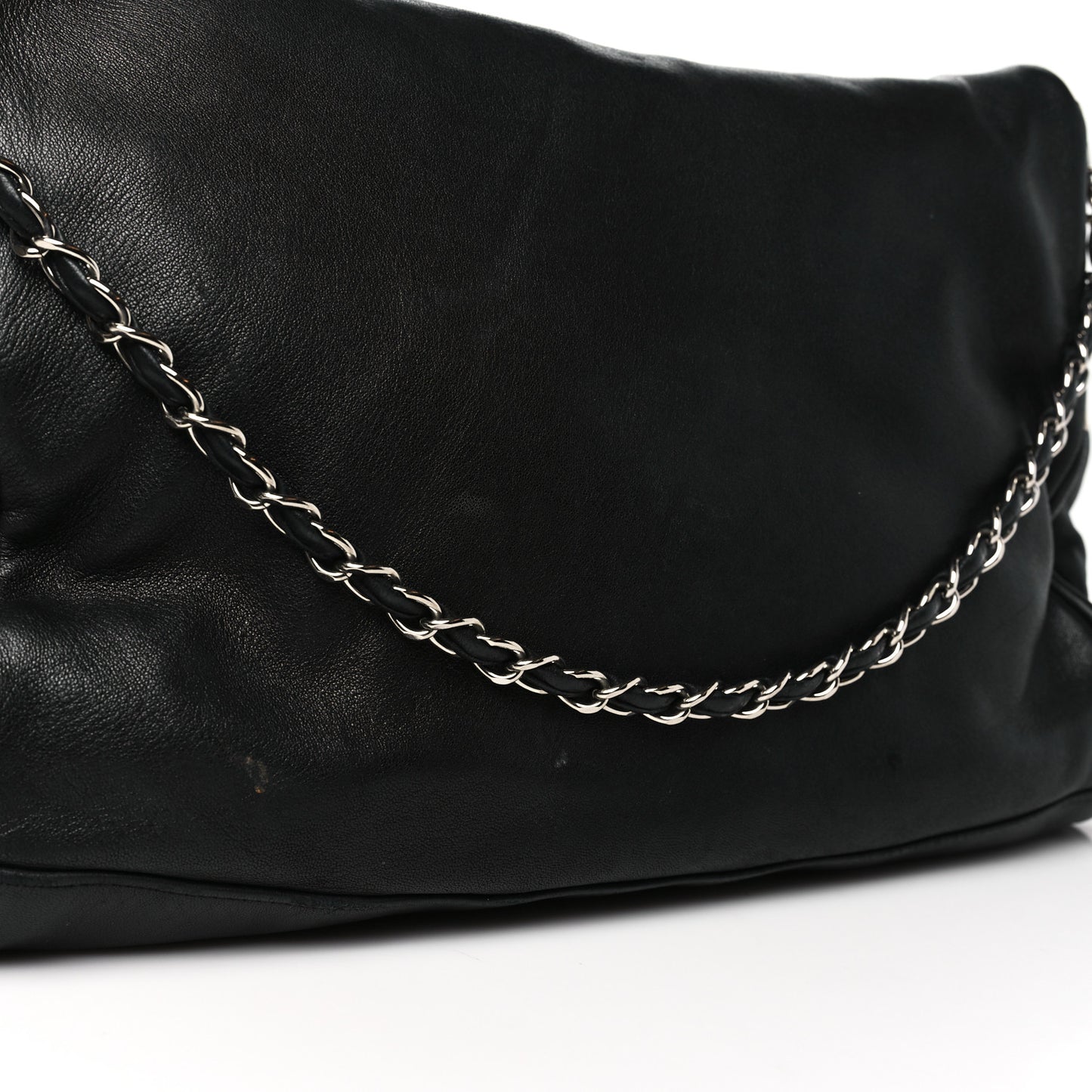 Lambskin Large Ultimate Soft Tote Black