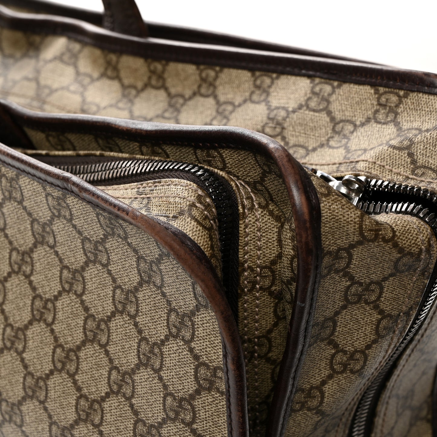 GG Plus Monogram Travel Bag Dark Brown