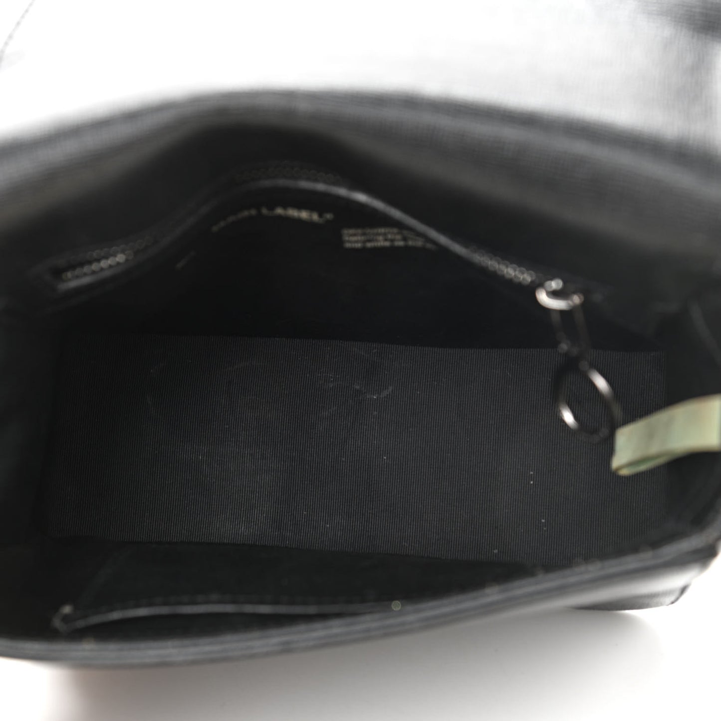 Calfskin Diag Striped Belt Bag Crossbody Black White