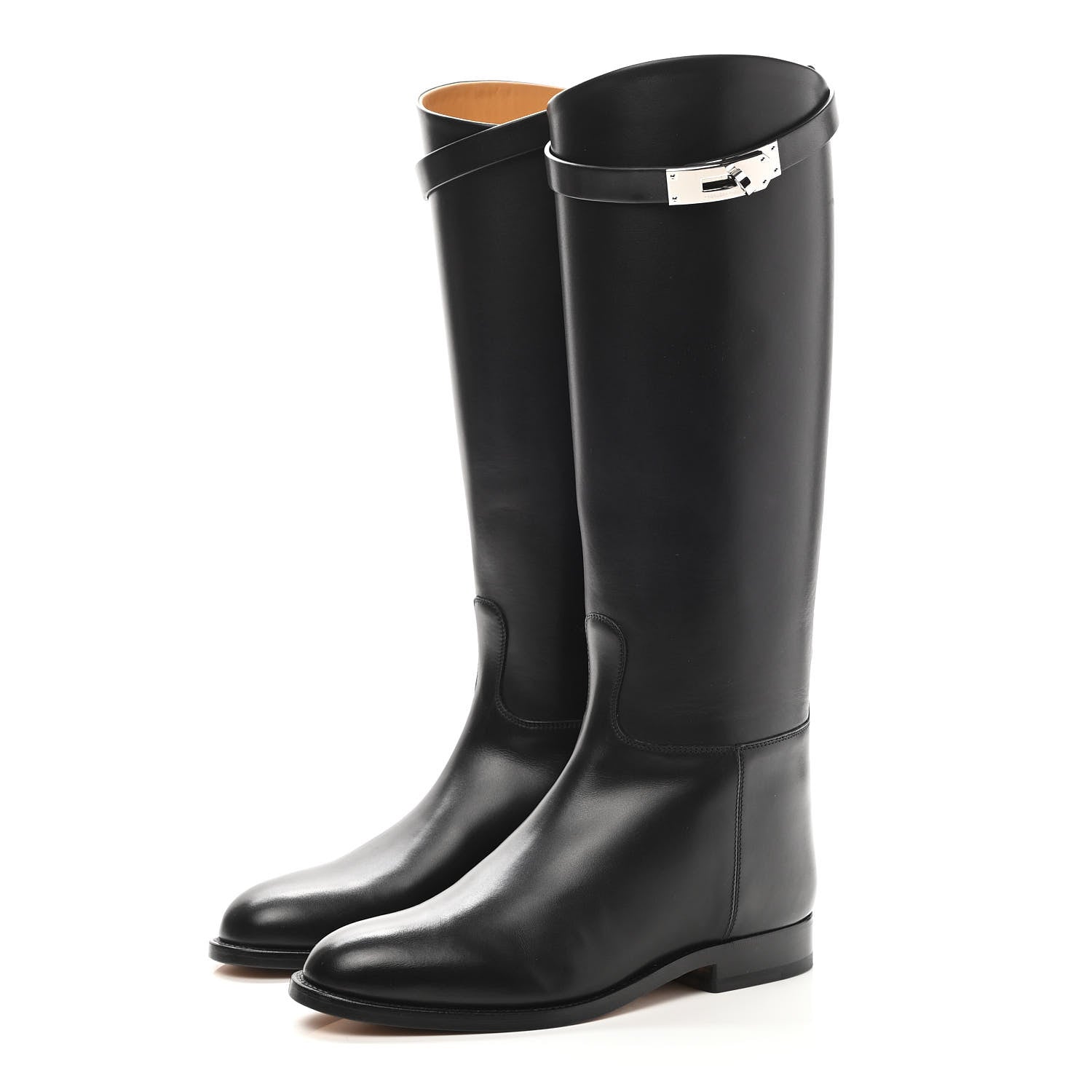 Hermes Box Kelly Jumping Boots 36 Black 3 of 9