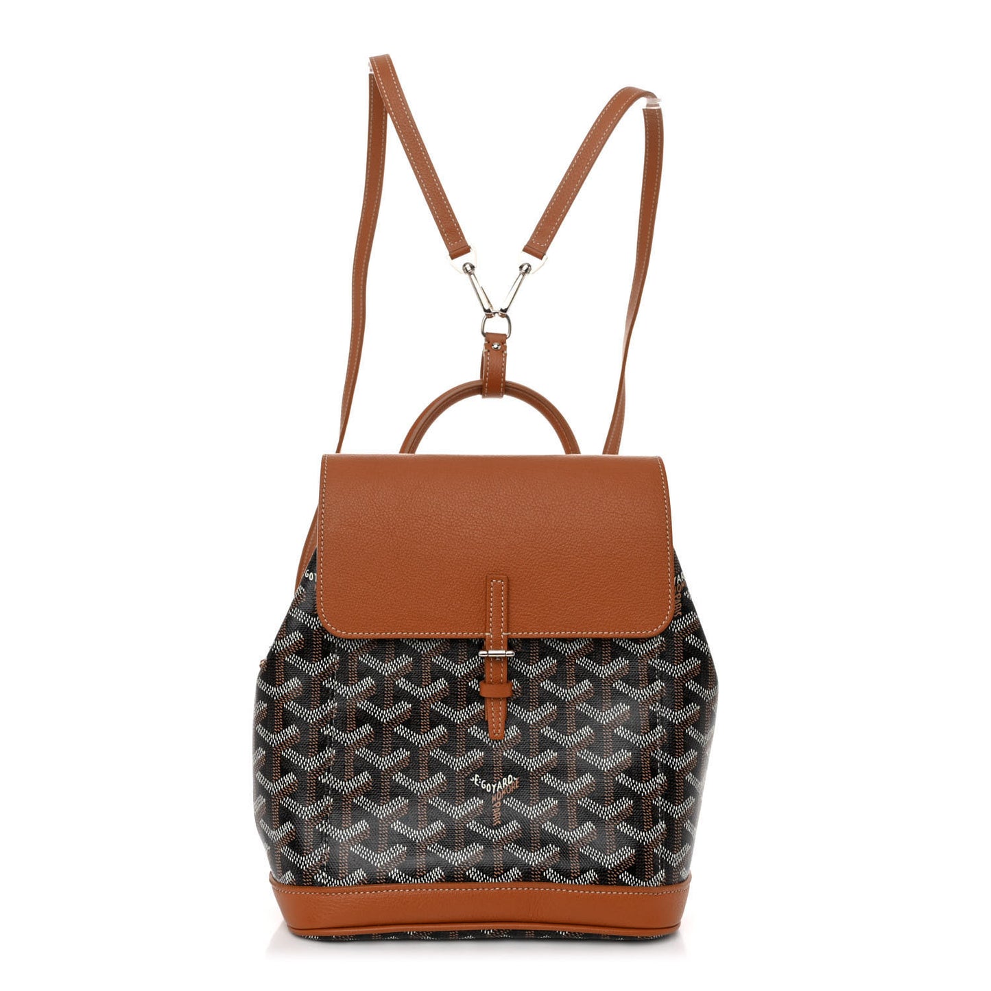 Goyardine Calfskin Mini Alpin Backpack Black Gold