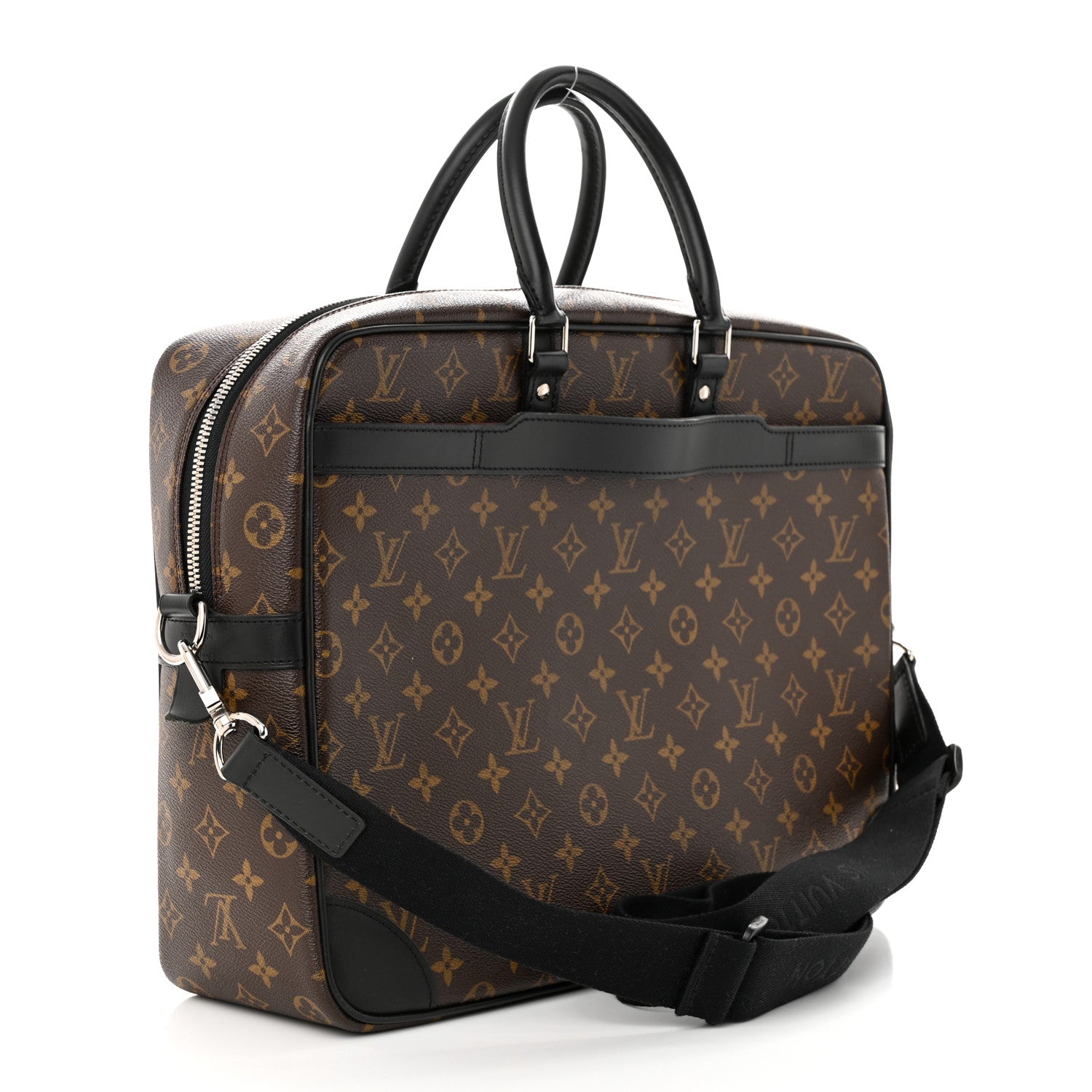 Louis Vuitton Monogram Macassar Porte Documents Voyage Soft Briefcase 3 of 10