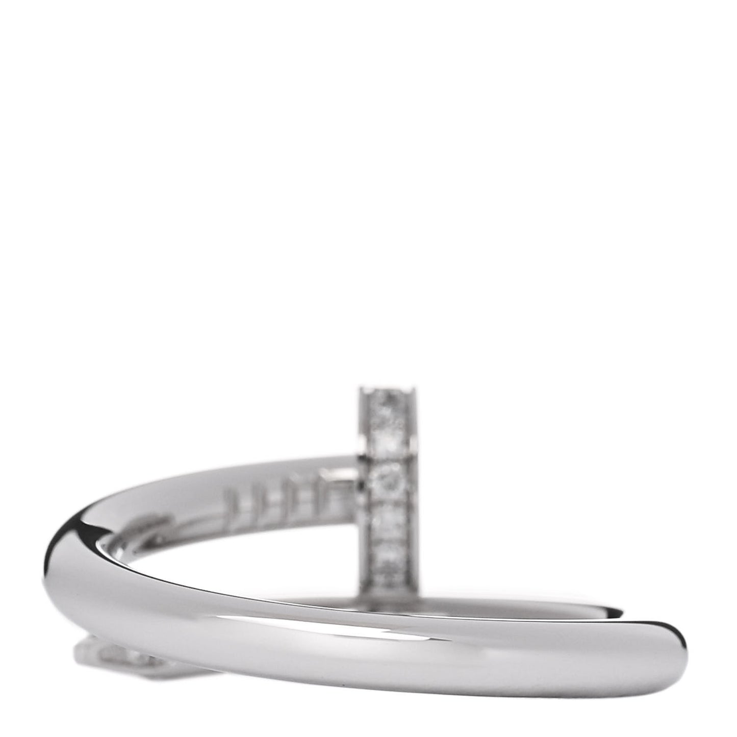 18K White Gold Diamond Juste Un Clou Ring 53 6.25