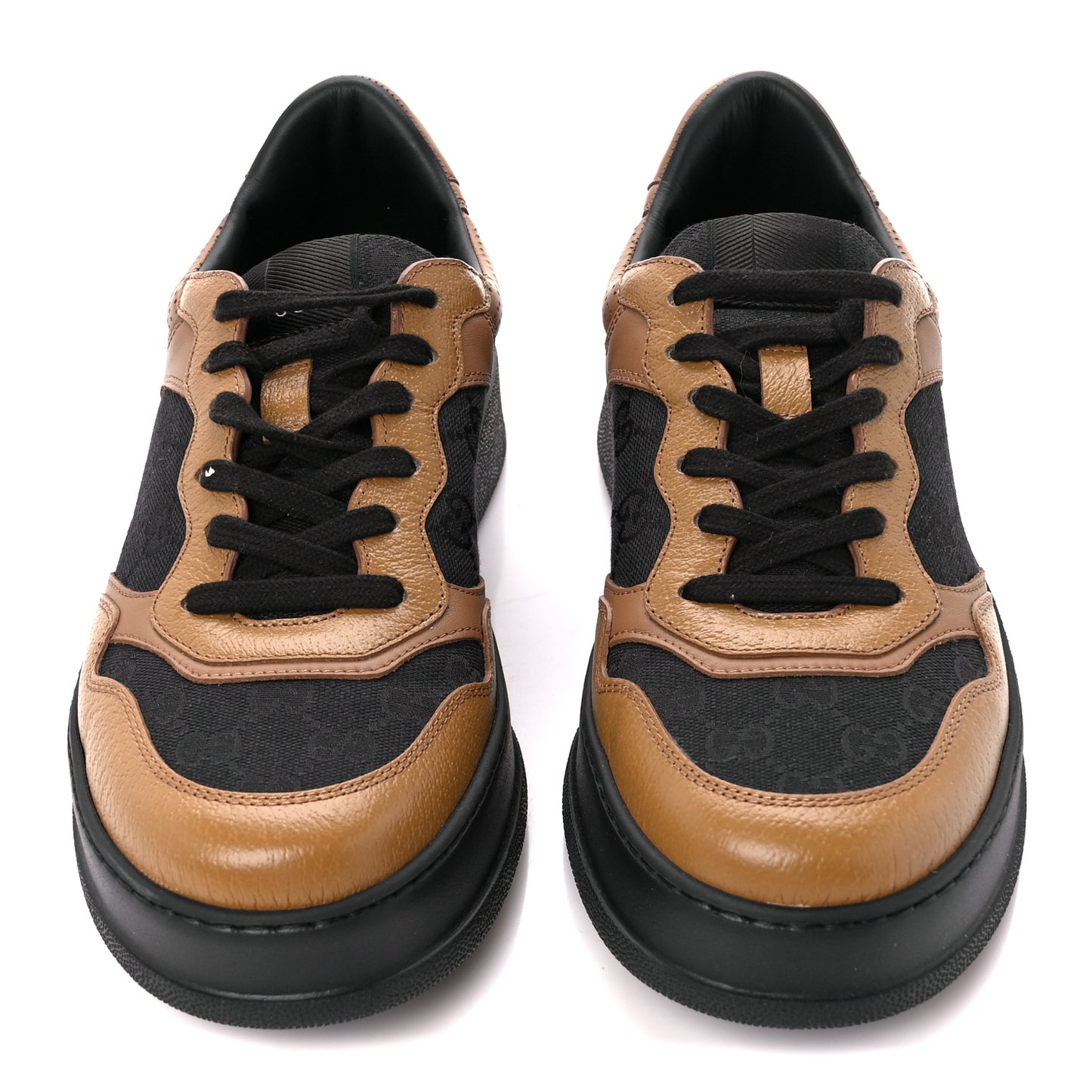 Textured Dollar Calfskin Monogram Perforated Mens Interlocking G 55mm Sneakers 8.5 Khaki Beige Black