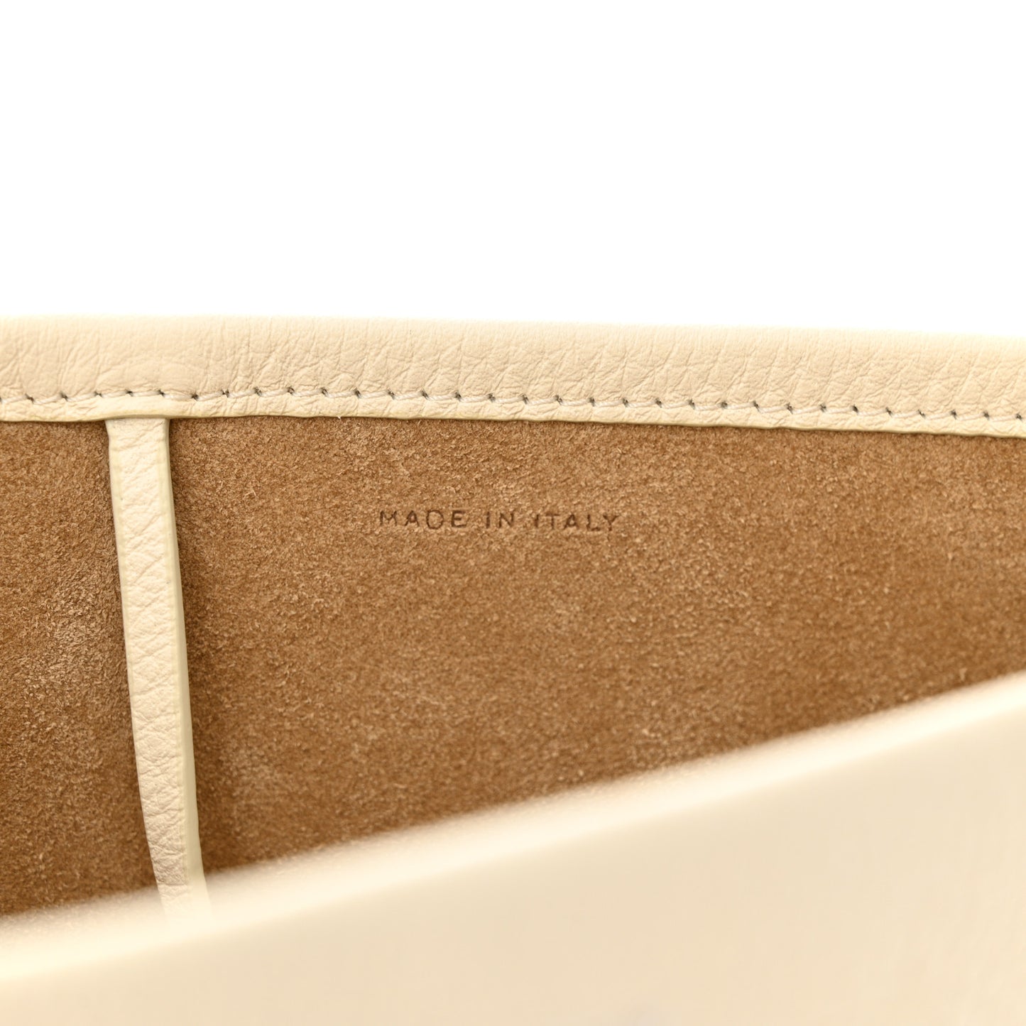 Grained Calfskin Small N/S Park Tote Ivory