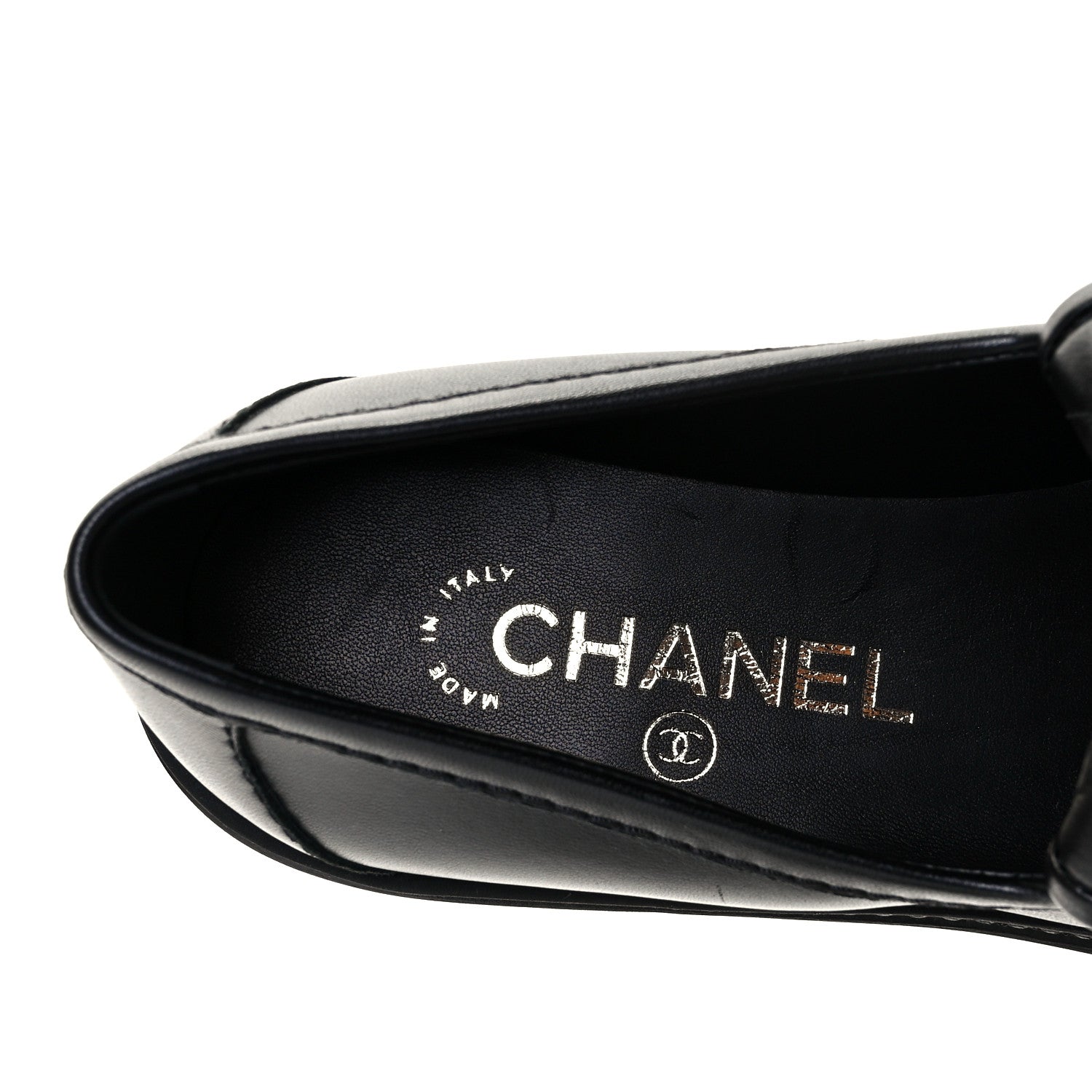 Chanel Lambskin Quilted CC Turnlock Loafers 36 Black 7 of 8