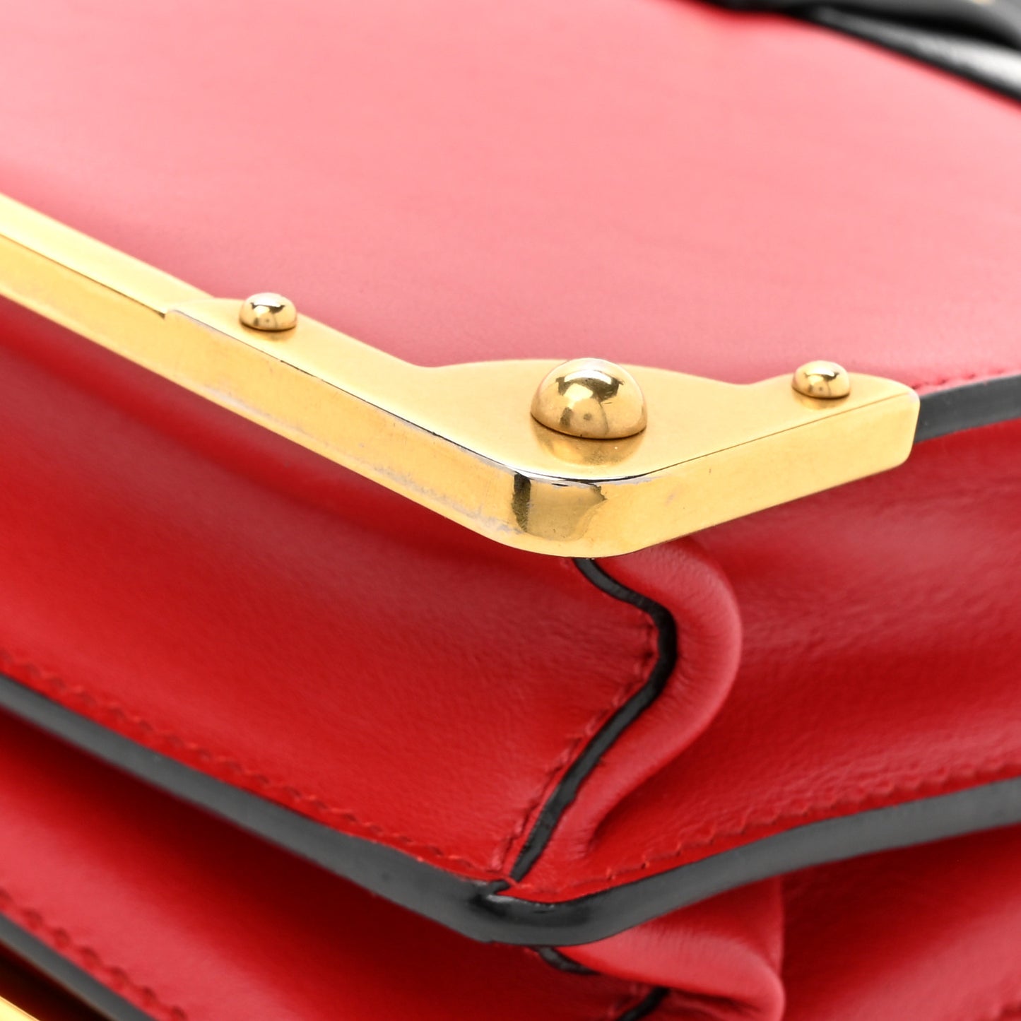City Calfskin Saffiano Cahier Bag Fuoco Black