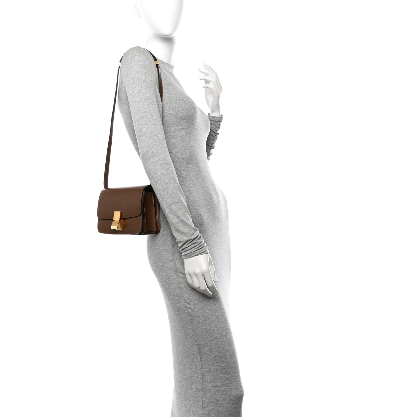 Smooth Calfskin Small Classic Box Flap Bag Camel