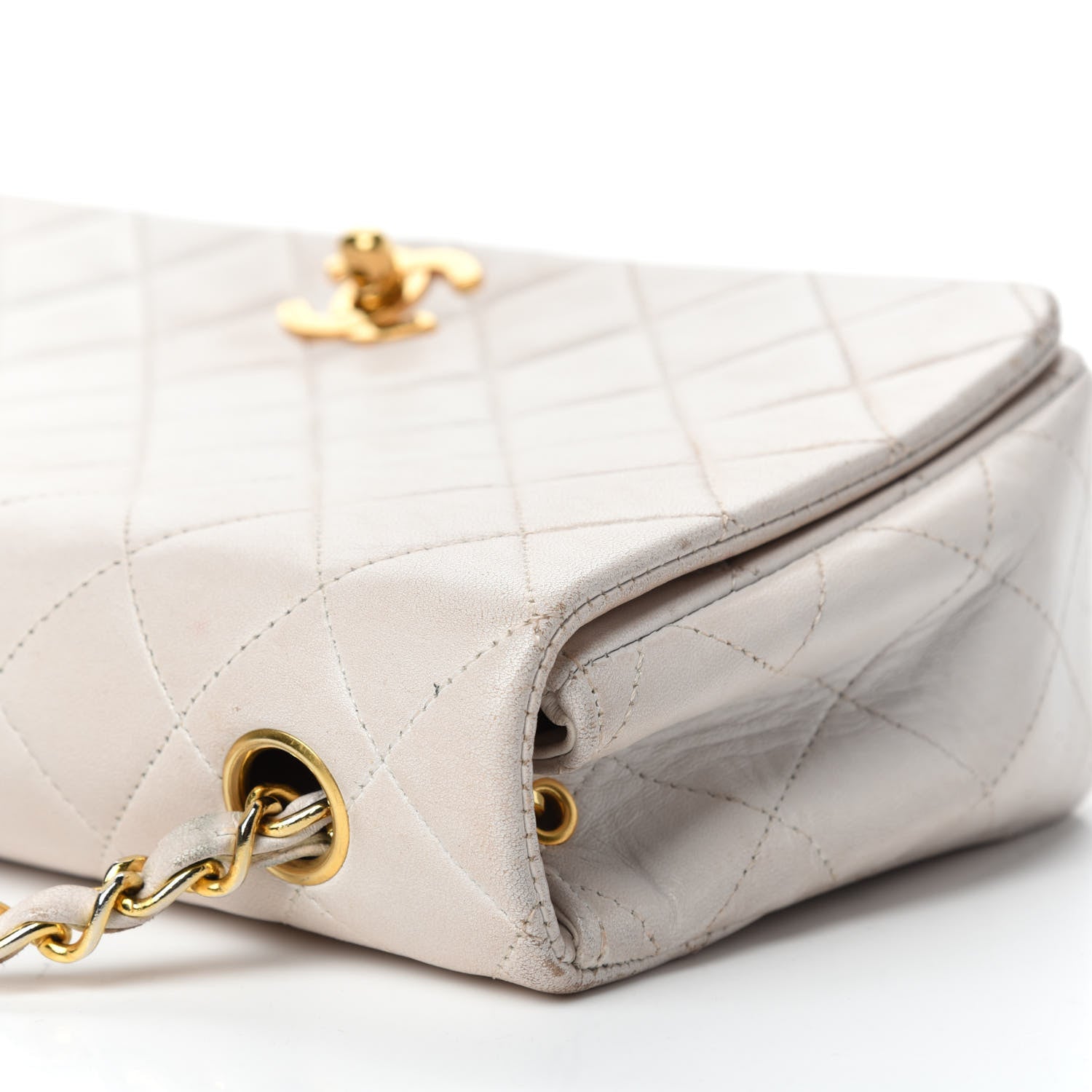 Chanel Lambskin Quilted Small Single Flap White 11 of 19
