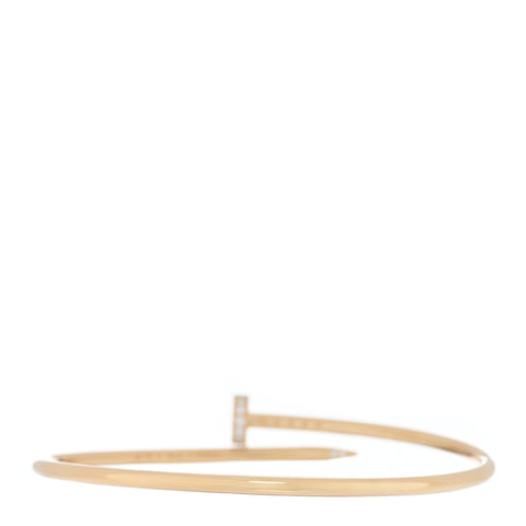 18K Yellow Gold Diamond Small Juste Un Clou Bracelet 17