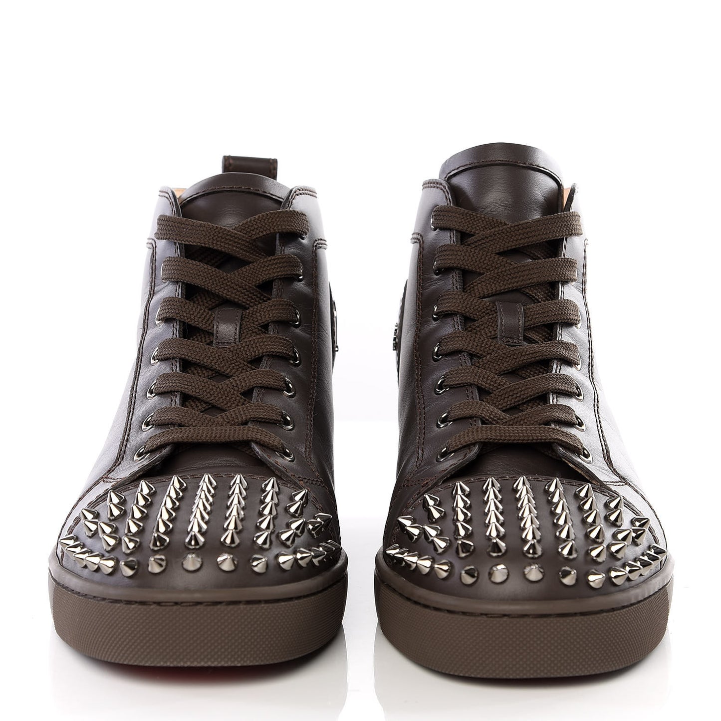 Calfskin Spikes Mens Lou Flat Sneakers 41.5 Grey