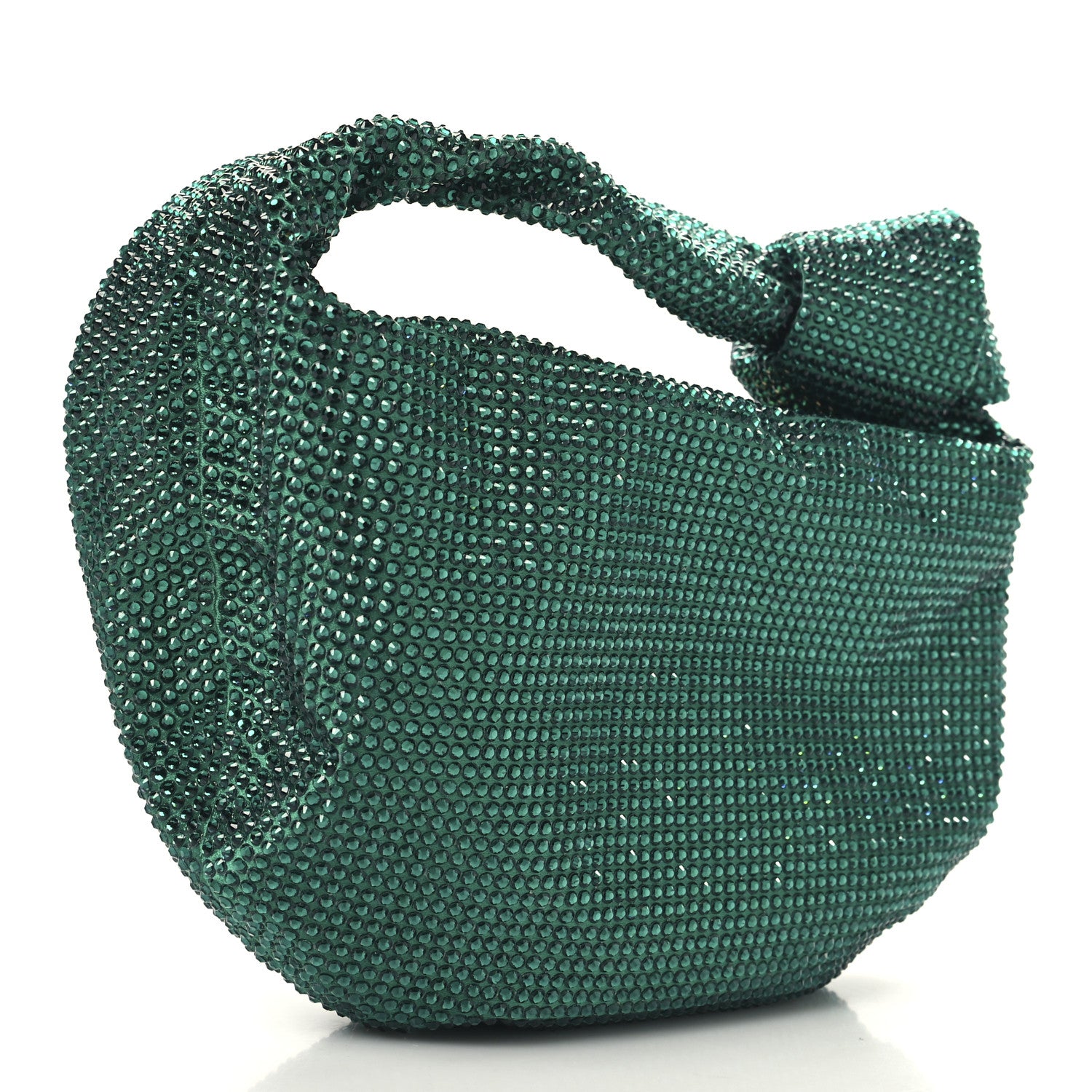 Bottega Veneta Crystal Embellished Satin Mini Hotfix Jodie Emerald 3 of 10