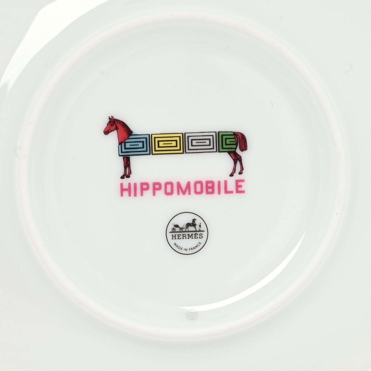 Porcelain Hippomobile Bread and Butter Plate Set of 2