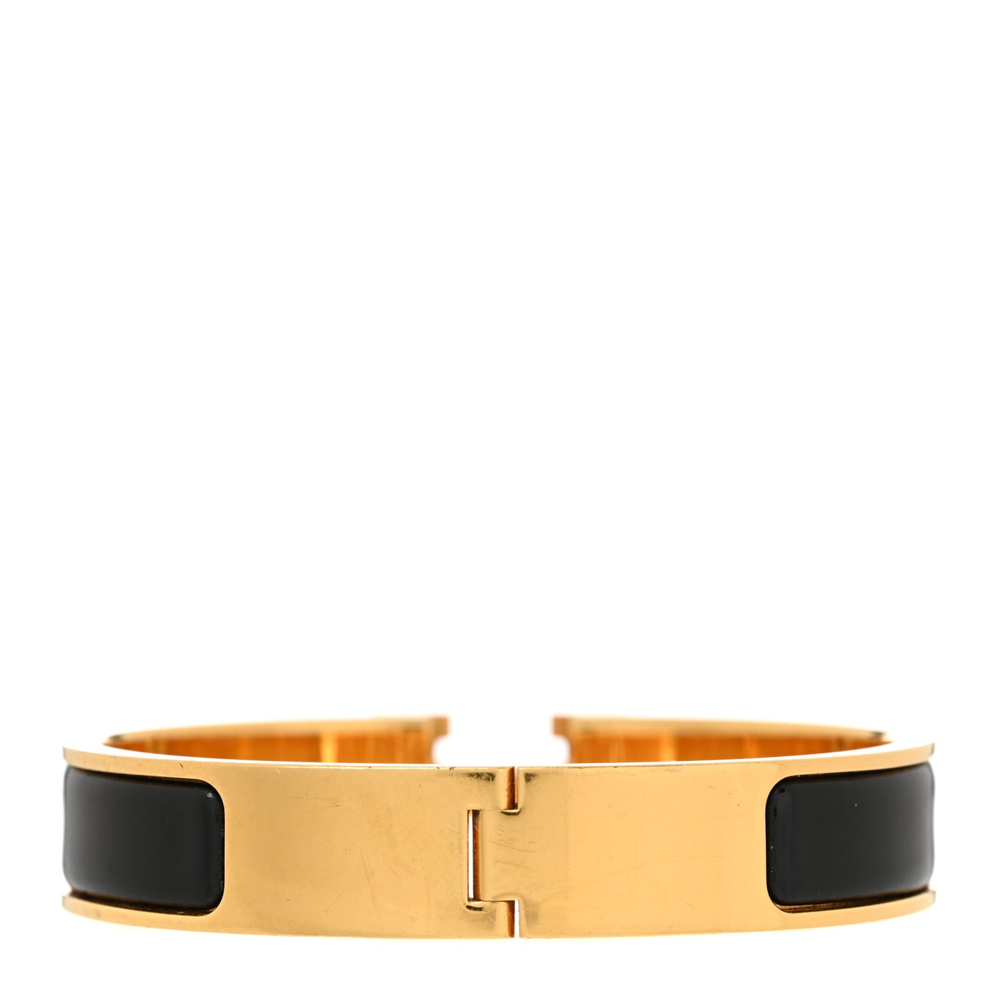 Enamel Narrow Clic Clac H Bracelet GM Black