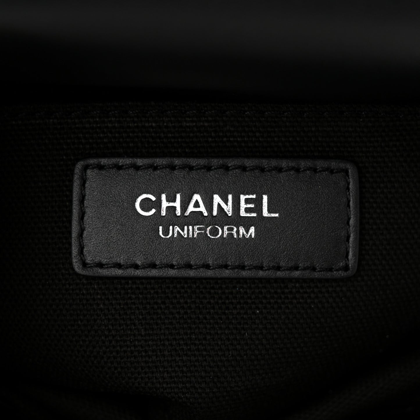 Calfskin Quilted CC Uniform Flap Belt Bag Black