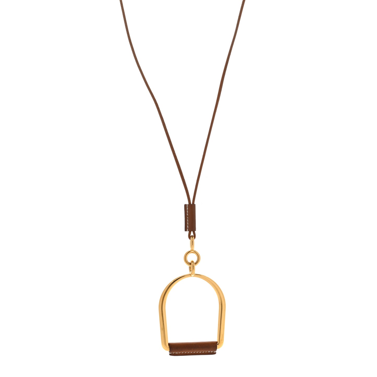 Barenia Heritage Equestre Pendant Necklace Gold