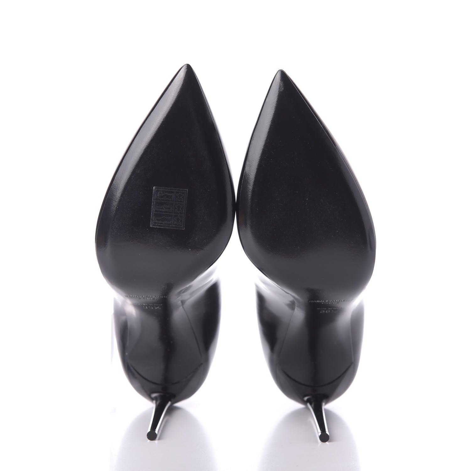 Saint Laurent Patent Calfskin Teddy High Vamp 105 Pumps 39.5 Black 6 of 10
