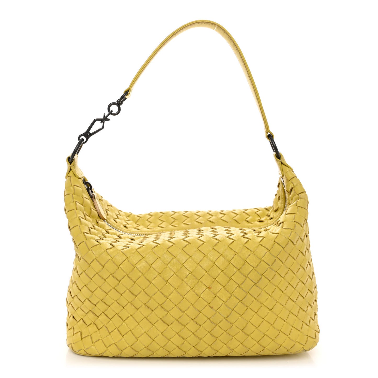 Nappa Intrecciato Small Shoulder Bag Chartreuse