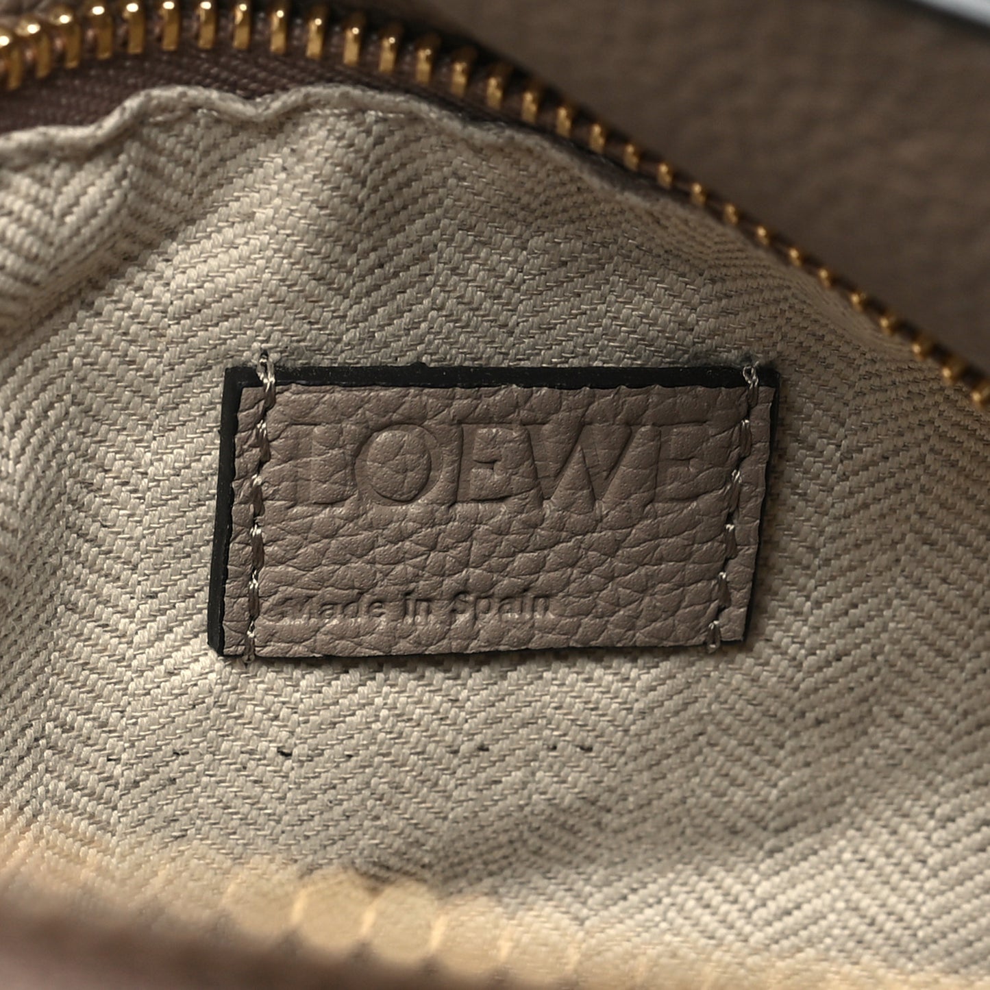 Grained Calfskin Medium Puzzle Bag Sand