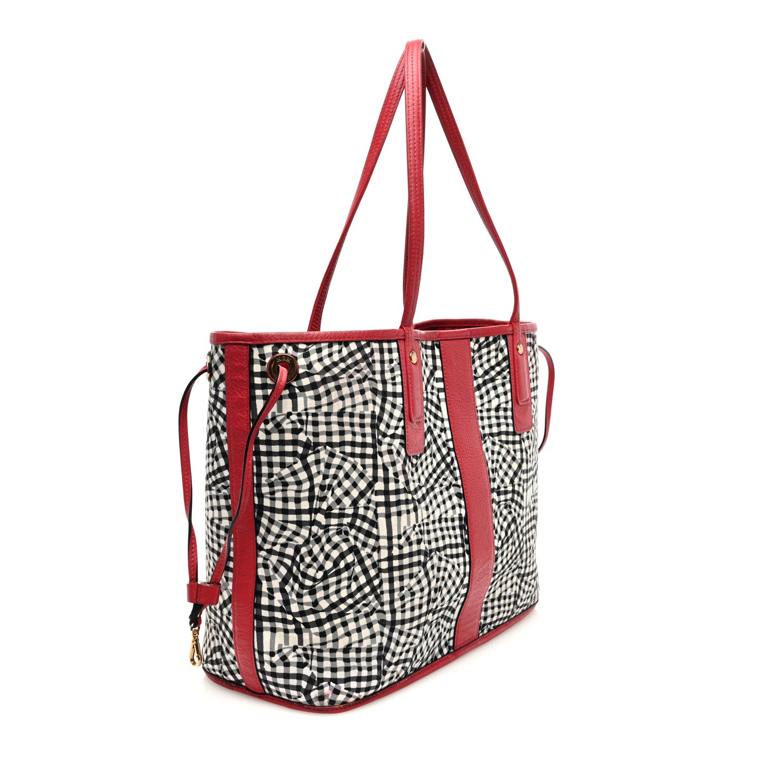 MCM Visetos Medium Liz Reversible Shopper Tote Ruby Red 6 of 22