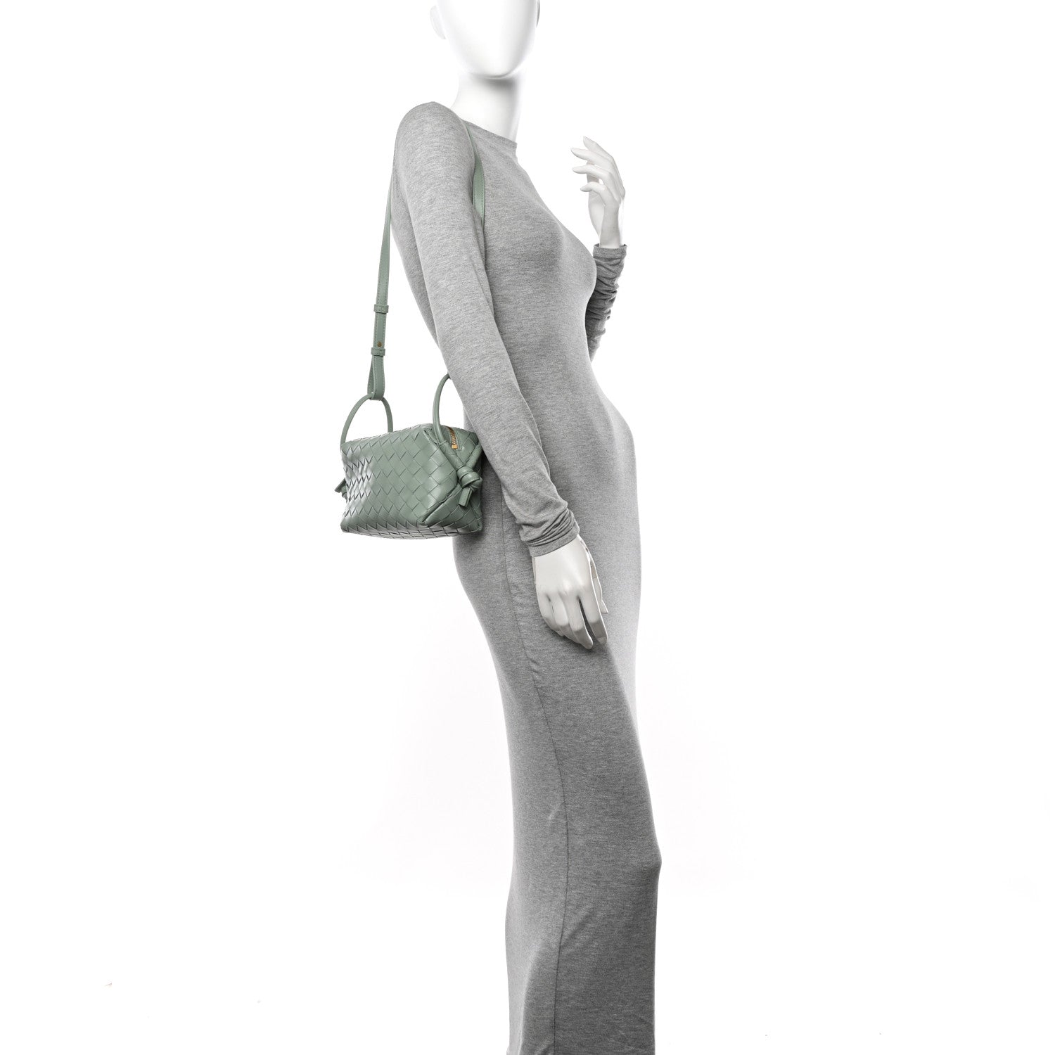 Bottega Veneta Nappa Intrecciato Loop Top Handle Camera Bag New Sauge 2 of 10