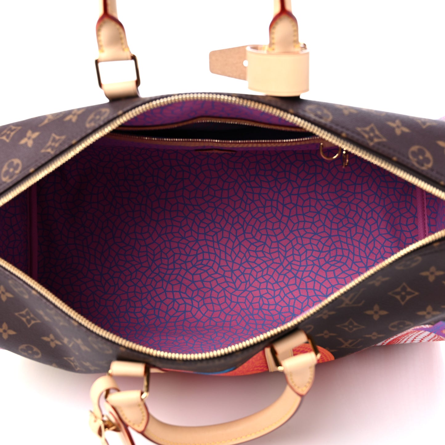 LV X YK Monogram Pumpkins Keepall Bandouliere 45