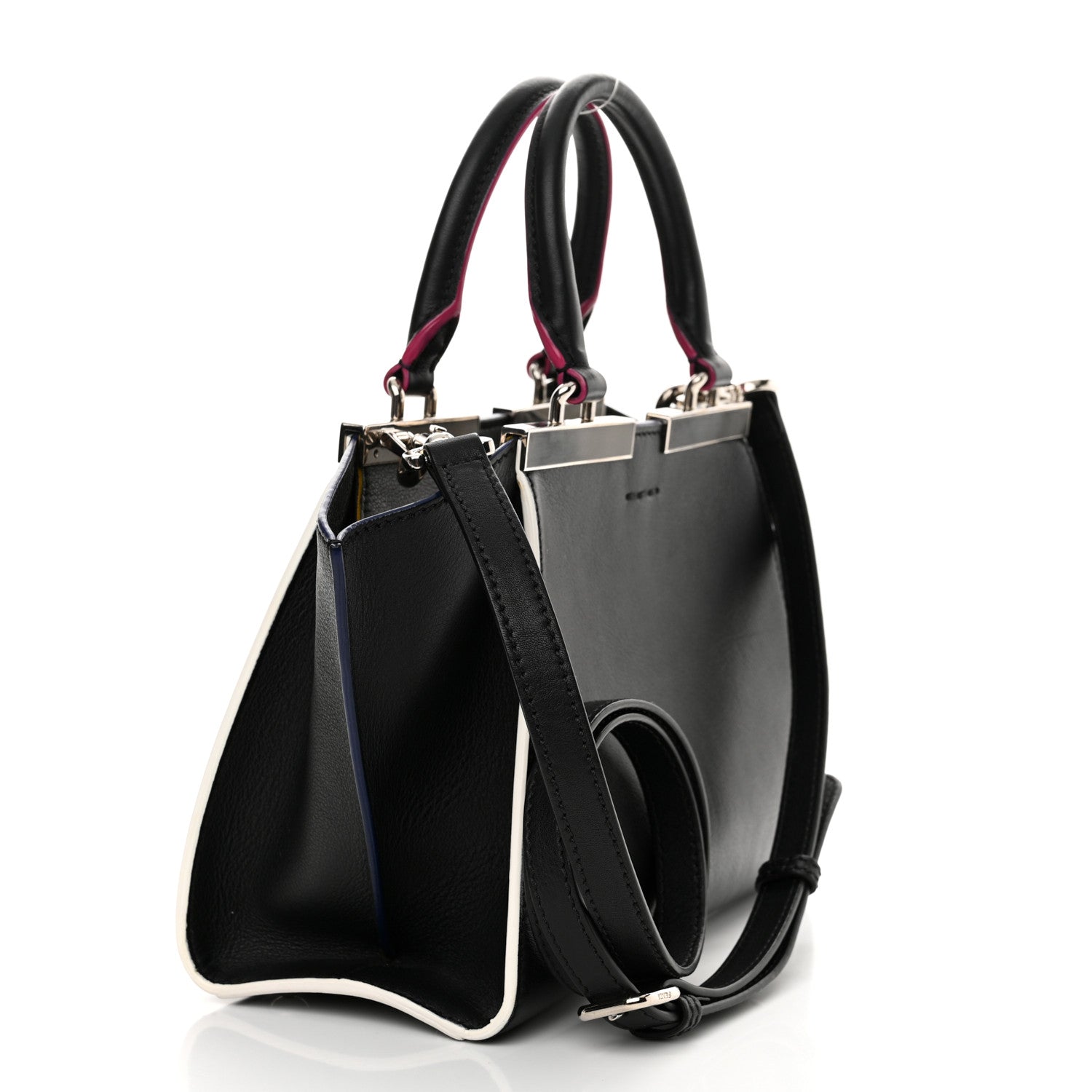 Fendi Vitello Dolce Mini 3Jours Tote Black 3 of 14