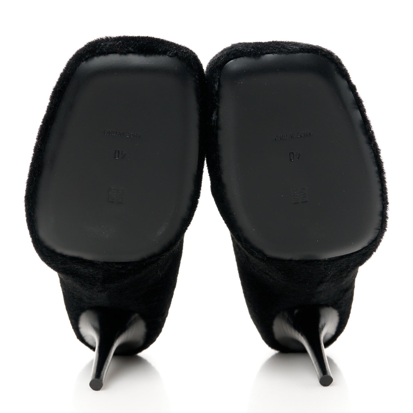 Shearling Show Stiletto Pumps 40 Black