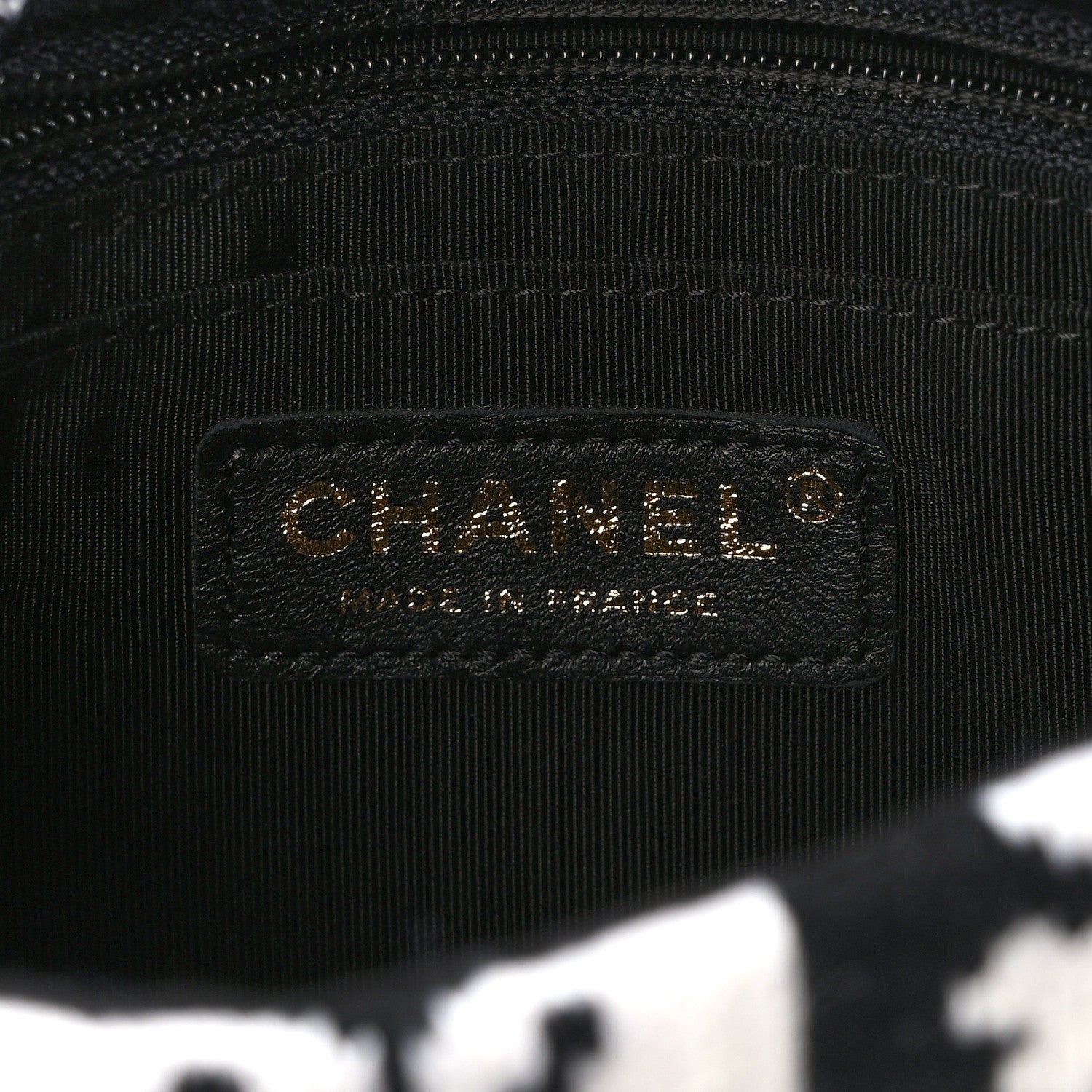 Chanel Cashmere Knit Coco Neige Flap Black White 6 of 10