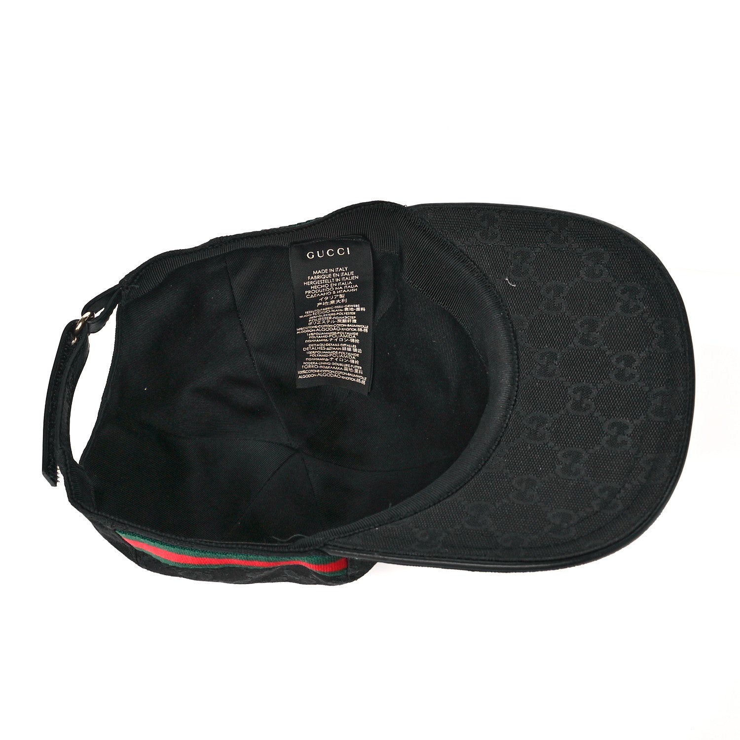 Gucci Monogram Web Baseball Hat L Black 6 of 9