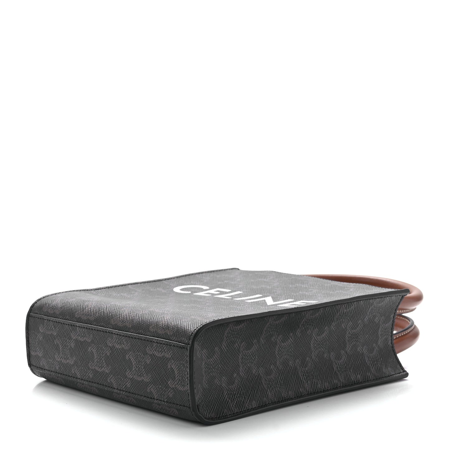Triomphe Canvas Calfskin Mini Vertical Cabas Tan