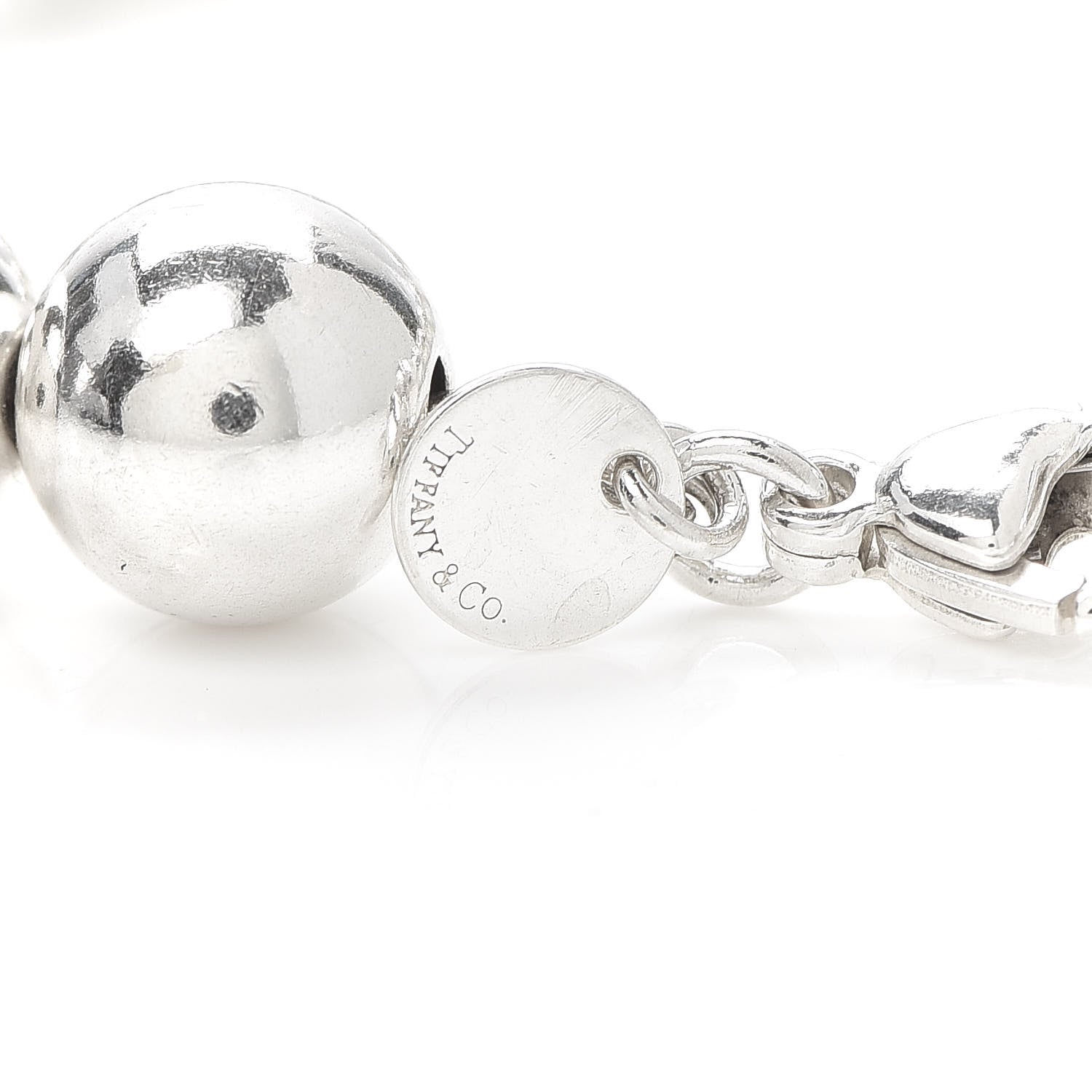 Tiffany Sterling Silver 10mm HardWear Ball Bracelet 4 of 5