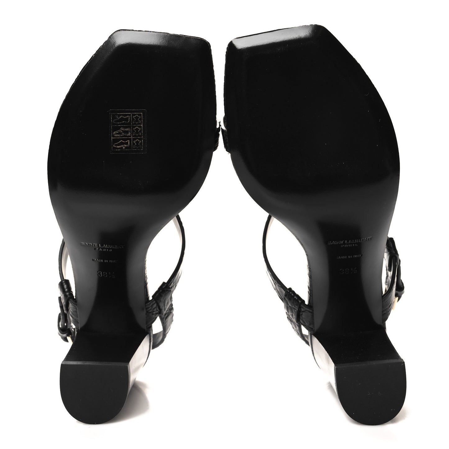 Calfskin Cassandra 75 Sandals 38.5 Black