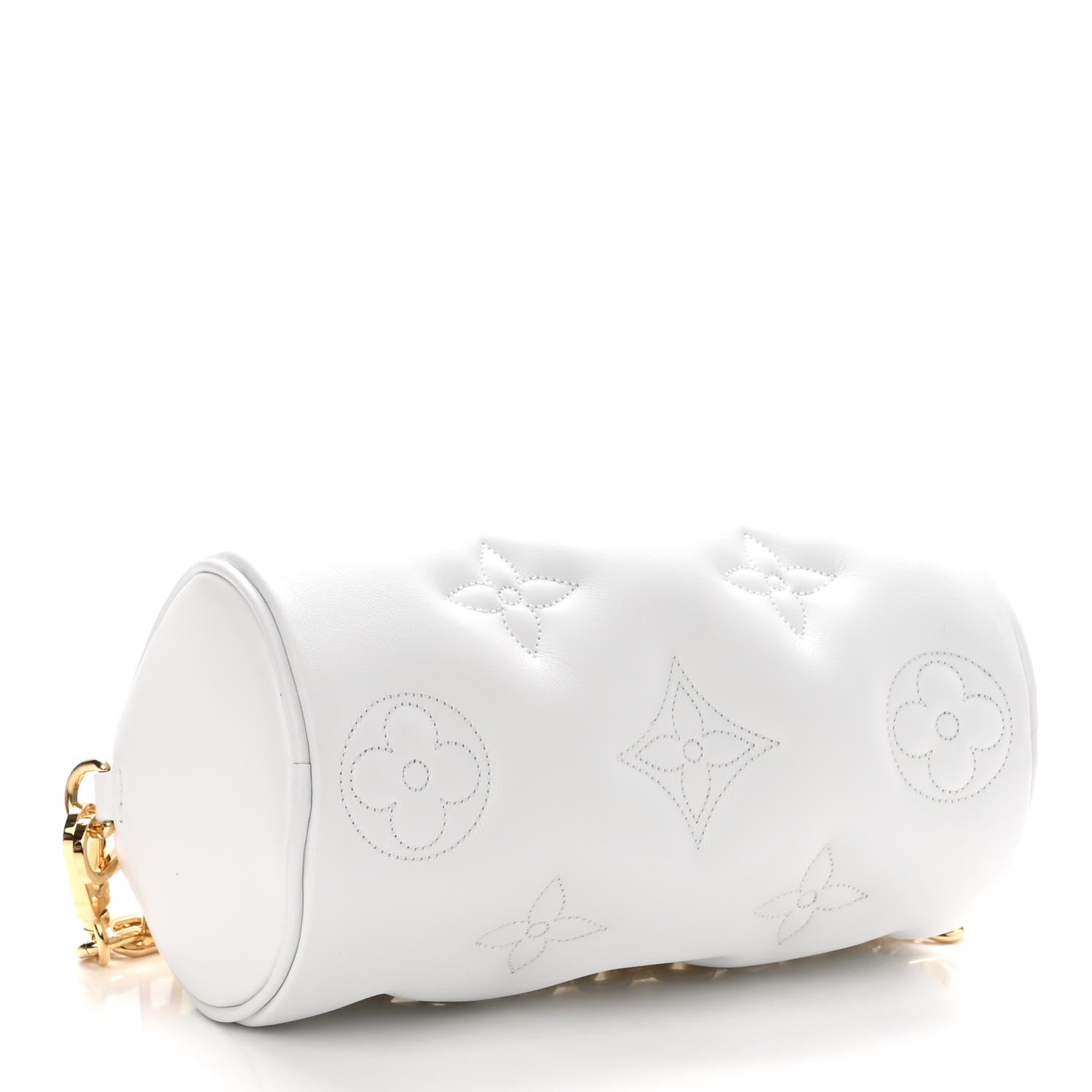 Louis Vuitton Calfskin Bubblegram Papillon BB Snow White 4 of 9
