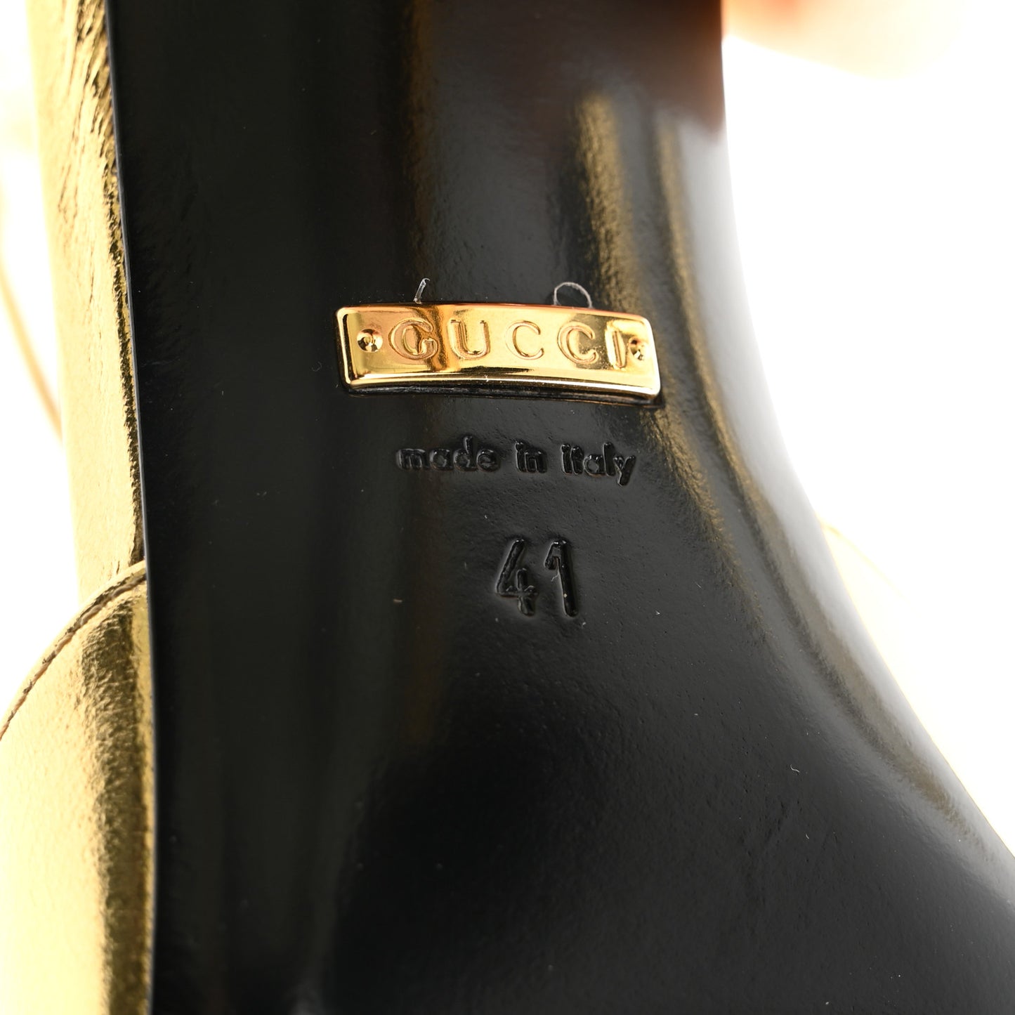 Soft Nappa Priscilla Ankle Cuff Pumps 41 Gold