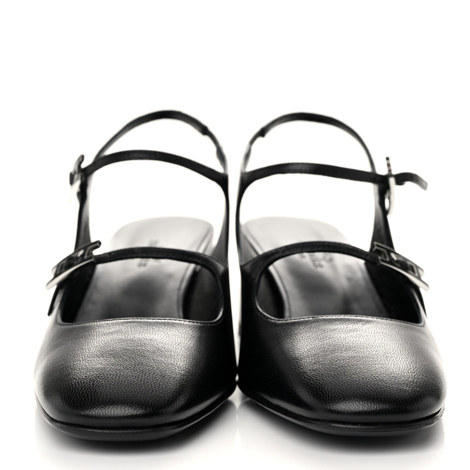 Hermes Goatskin Jackie 50 Pumps 37.5 Black 2 of 11