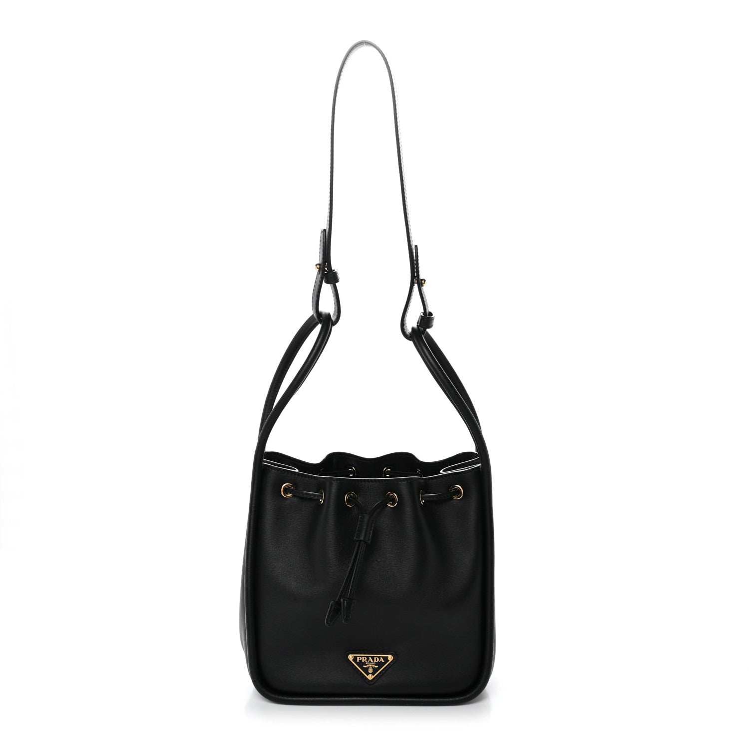 PRADA バック Prada Soft Calfskin Mini Darling Bucket Bag Black 1872577