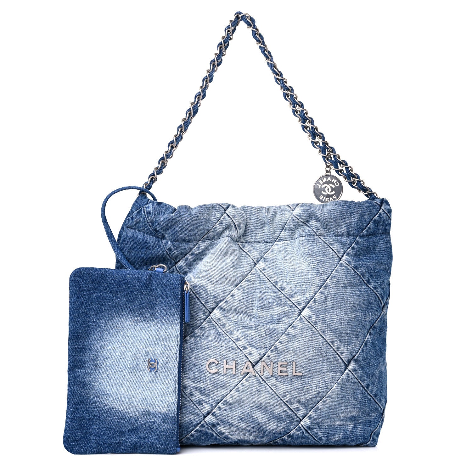 Chanel Denim Quilted Small Chanel 22 Blue 1 of 10