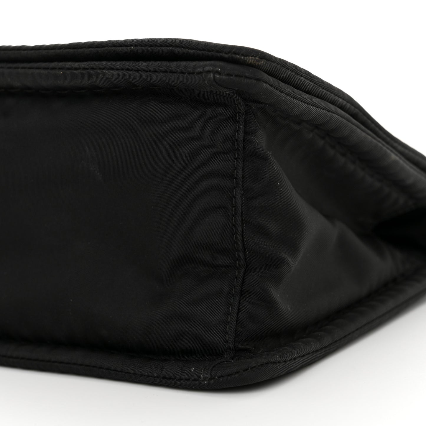 Tessuto Nylon Chain Flap Shoulder Bag Black